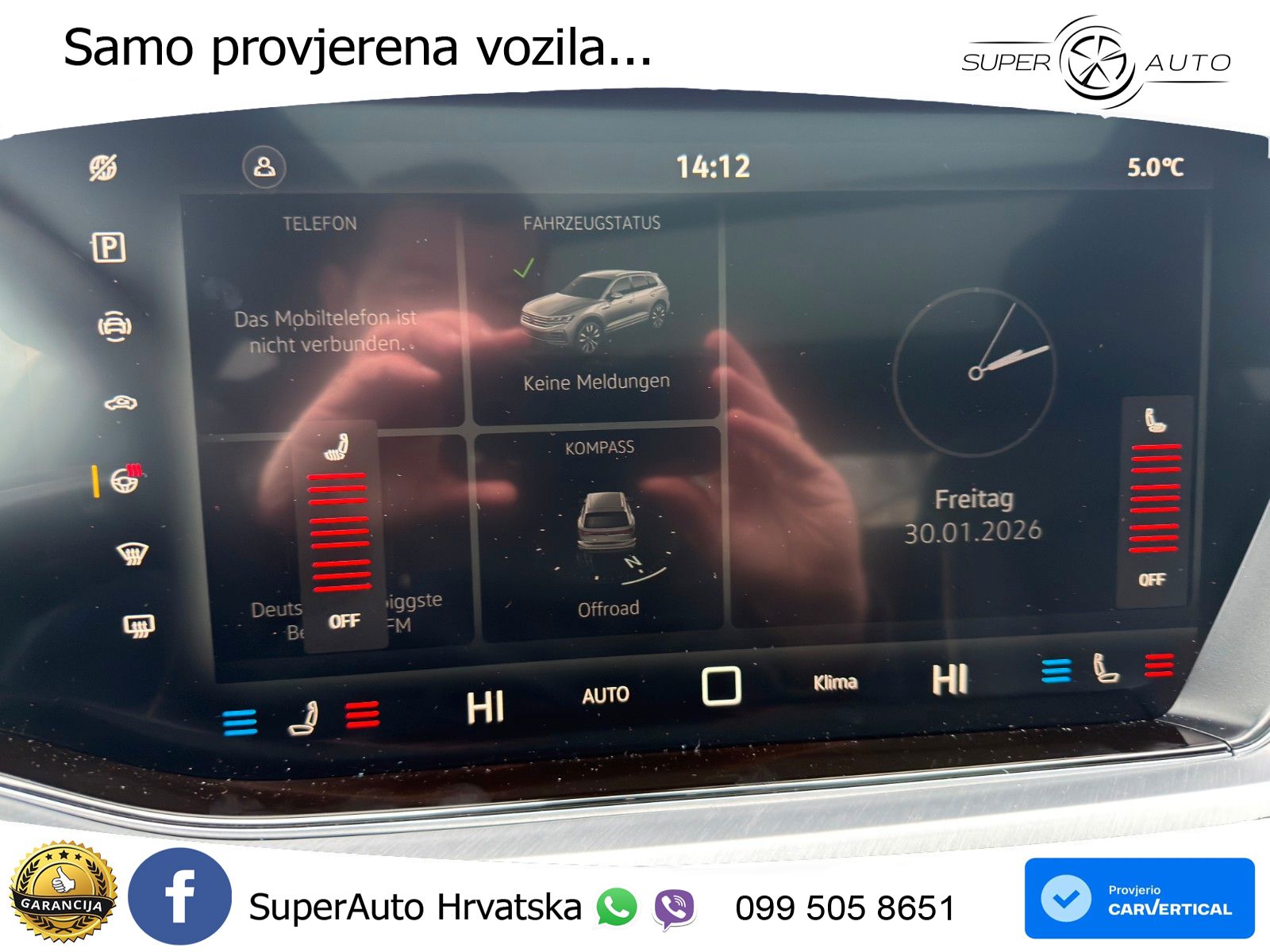 Volkswagen Touareg 3.0 V6 TDI (286 KS) 4MOTION Tiptronic ZRAČNI+ACC+GR SJED+KAM+PANO