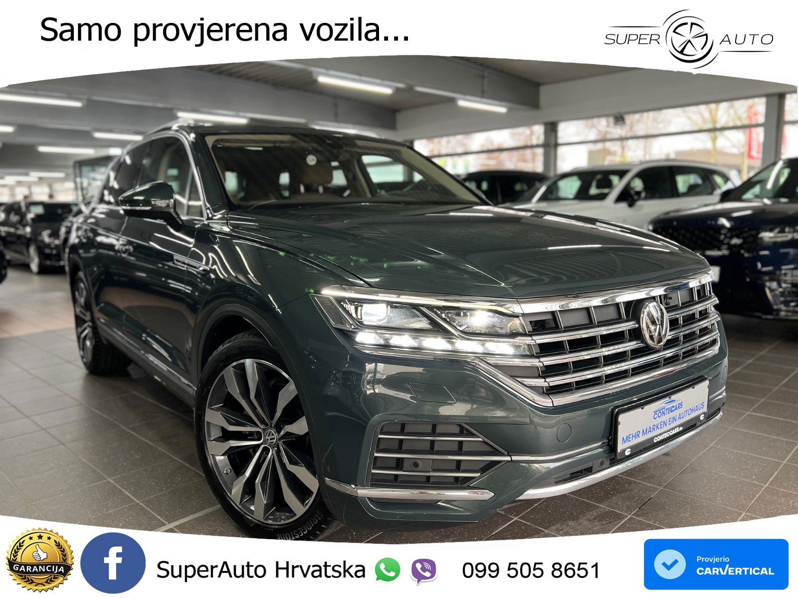 Volkswagen Touareg 3.0 V6 TDI (286 KS) 4MOTION Tiptronic ZRAČNI+ACC+GR SJED+KAM+PANO
