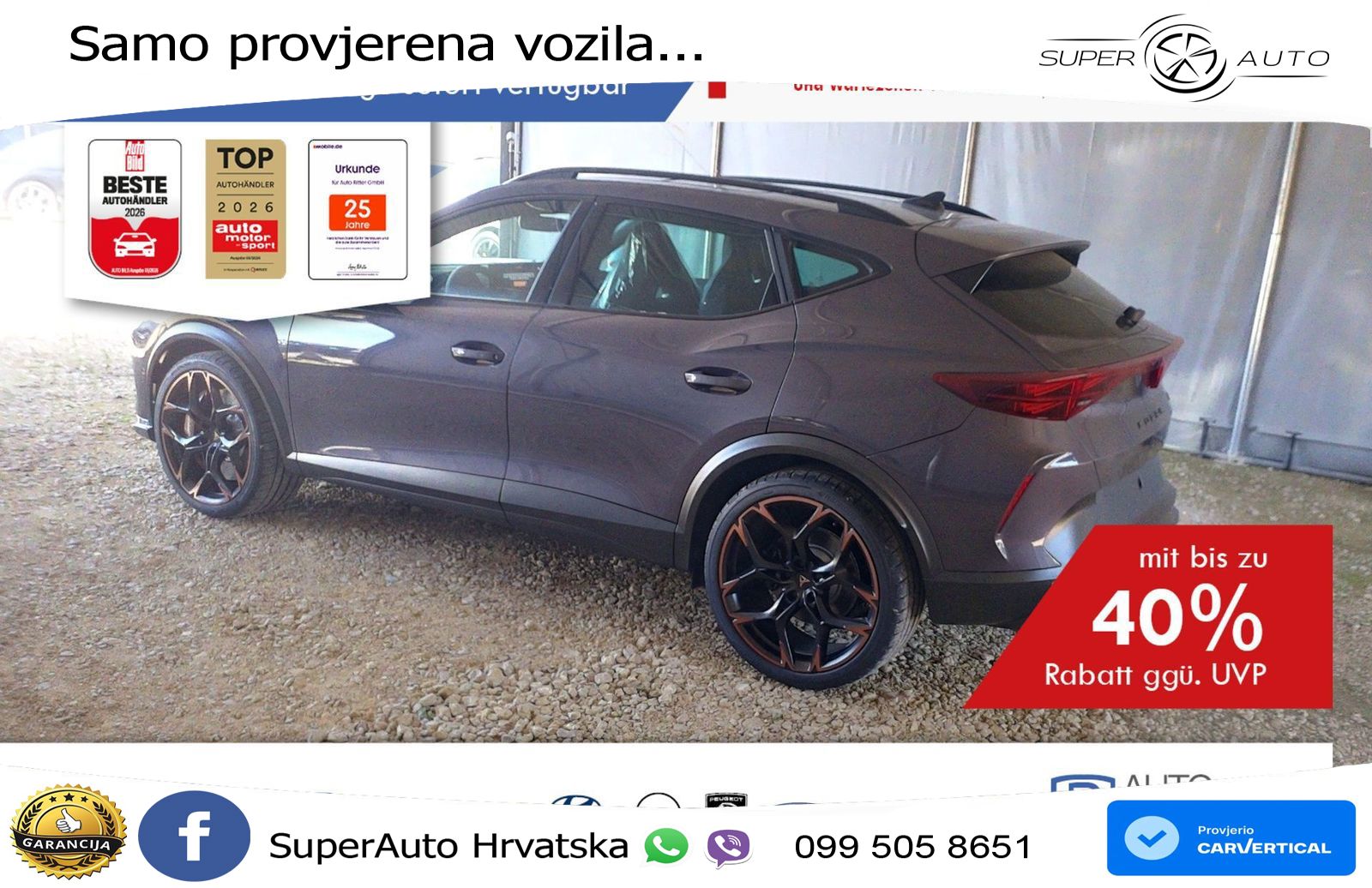 Cupra Formentor VZ5 2.5 TSI (390 KS) 4Drive DSG MATRIX+GR SJED+KAM