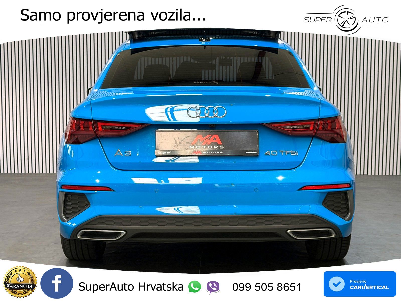 Audi A3 Limuzina 40 TFSI (190 KS) quattro S tronic S line LED+GR SJED+ACC