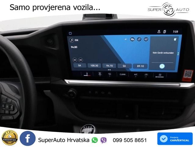 Volkswagen T7 Transporter Kasten 2.0 TDI LR L2H1/LED/RFK/PD 110 KS