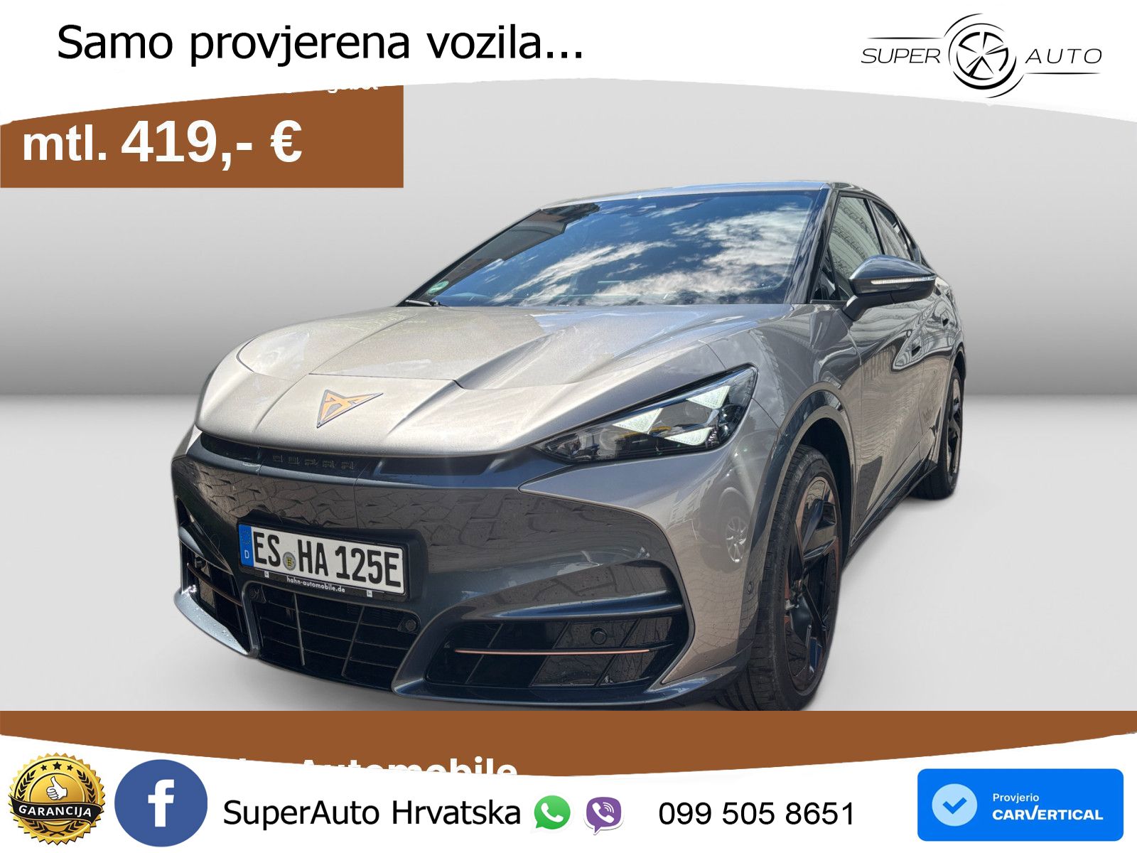 Cupra Tavascan 82 kWh (340 KS)  4WD VZ LED+GR SJED+ACC