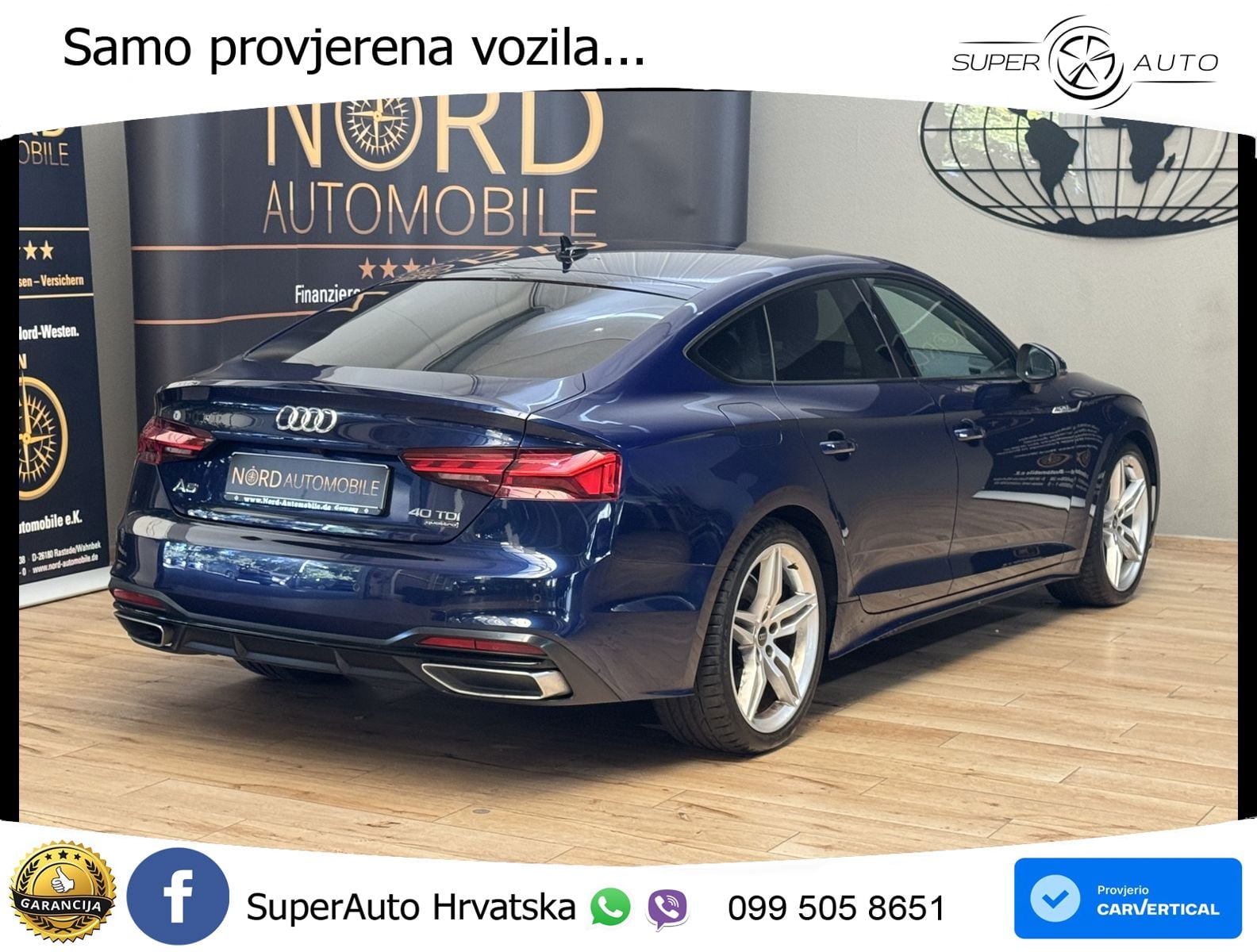 Audi A5 Sportback 40 TDI (204 KS) quattro S tronic advanced MATRIX+GR SJED+KAM