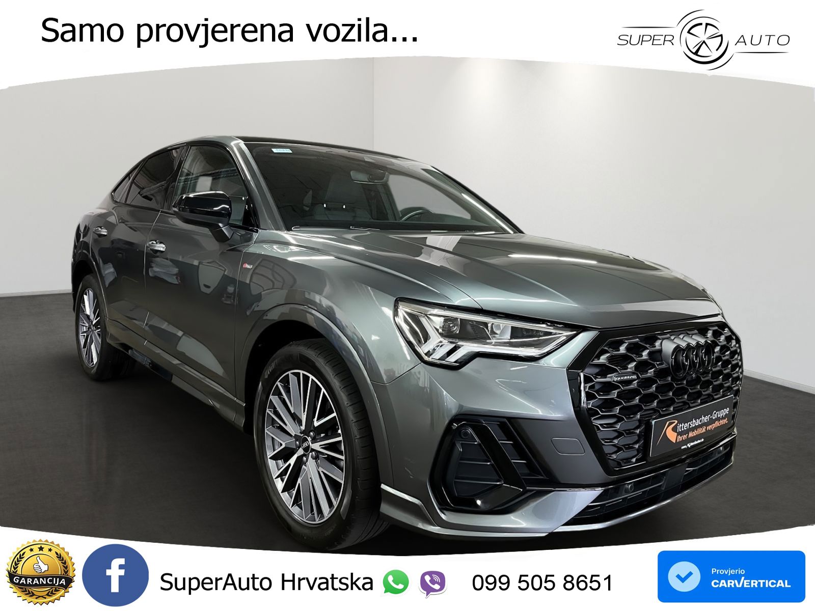 Audi Q3 Sportback 40 TDI (200 KS) quattro S tronic S line LED+GR SJED+ACC