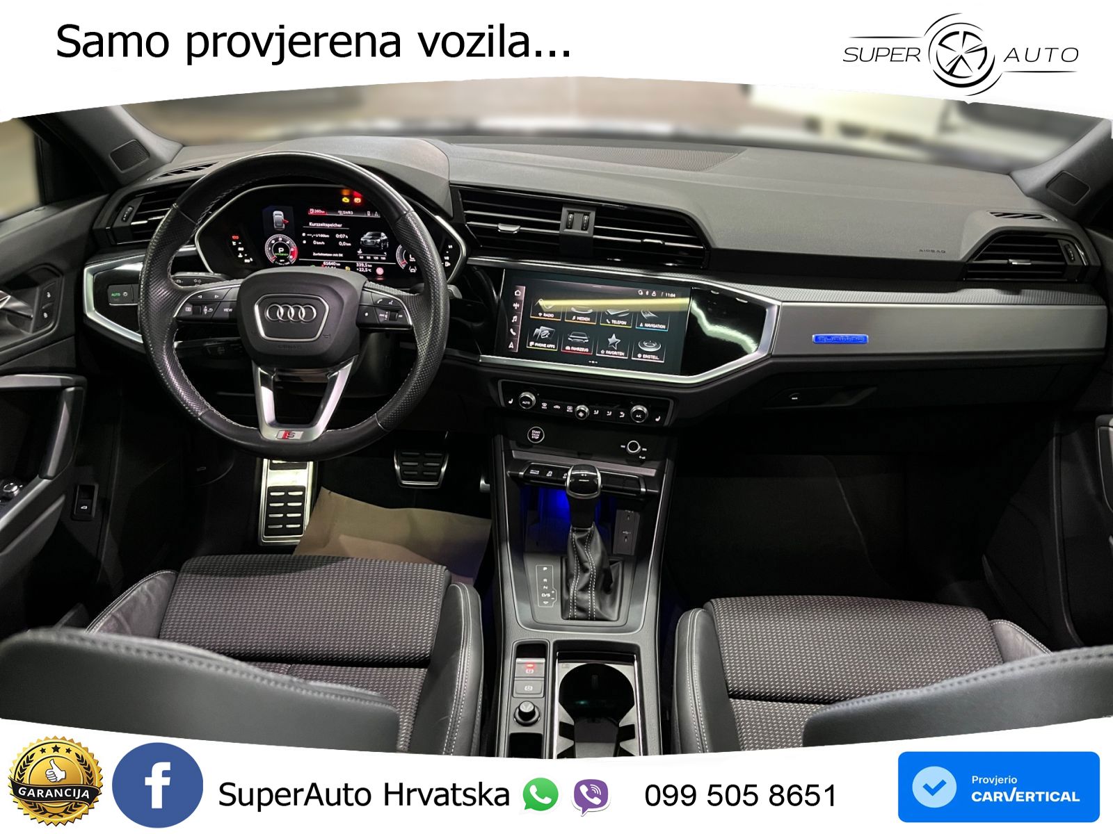 Audi Q3 Sportback 40 TDI (200 KS) quattro S tronic S line LED+GR SJED+ACC