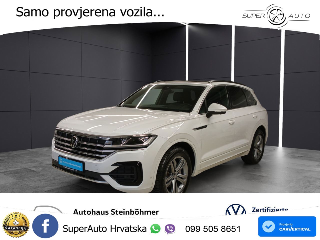 Volkswagen Touareg 3.0 V6 TDI (231 KS) 4MOTION Tiptronic R-Line ZRAČNI+ACC+GR SJED+KAM+PANO
