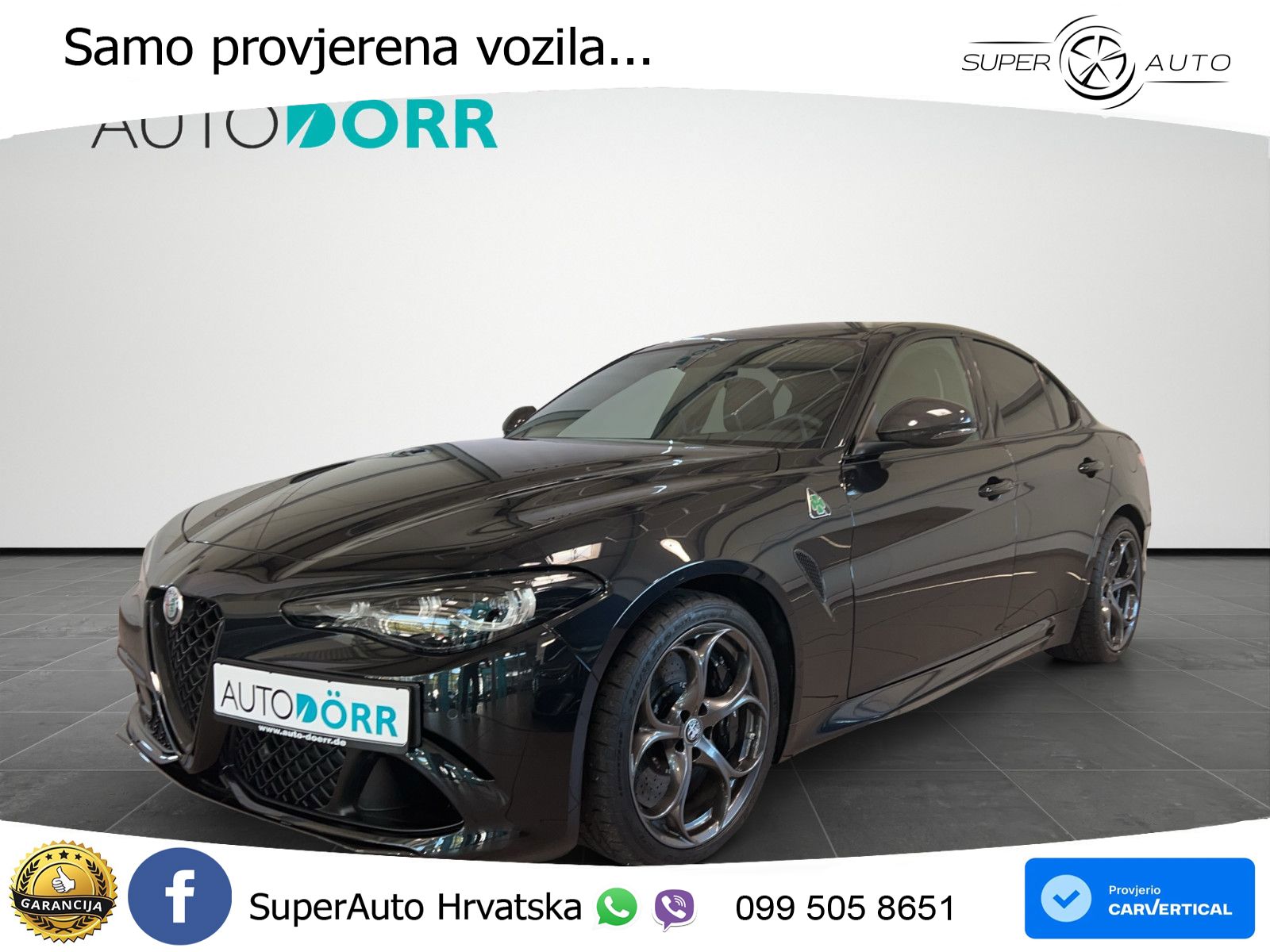 Alfa Romeo Giulia Quadrifoglio 2.9 V6 Bi-Turbo (520 KS) Automatic LED+GR SJED+ACC