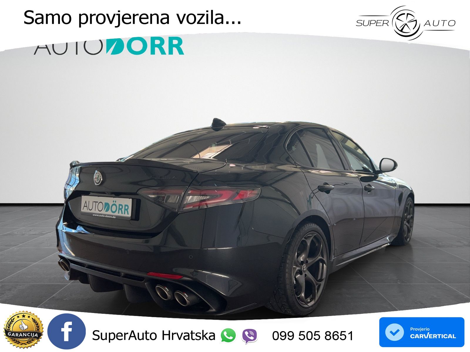 Alfa Romeo Giulia Quadrifoglio 2.9 V6 Bi-Turbo (520 KS) Automatic LED+GR SJED+ACC