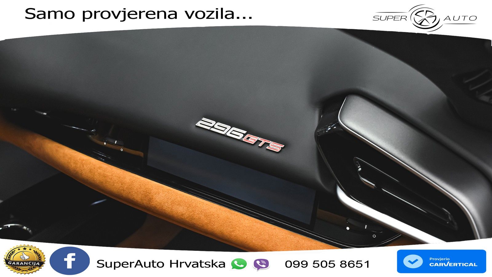 Ferrari 296 GTS 3.0 V6 (830 KS) F1 DCT LED+ACC