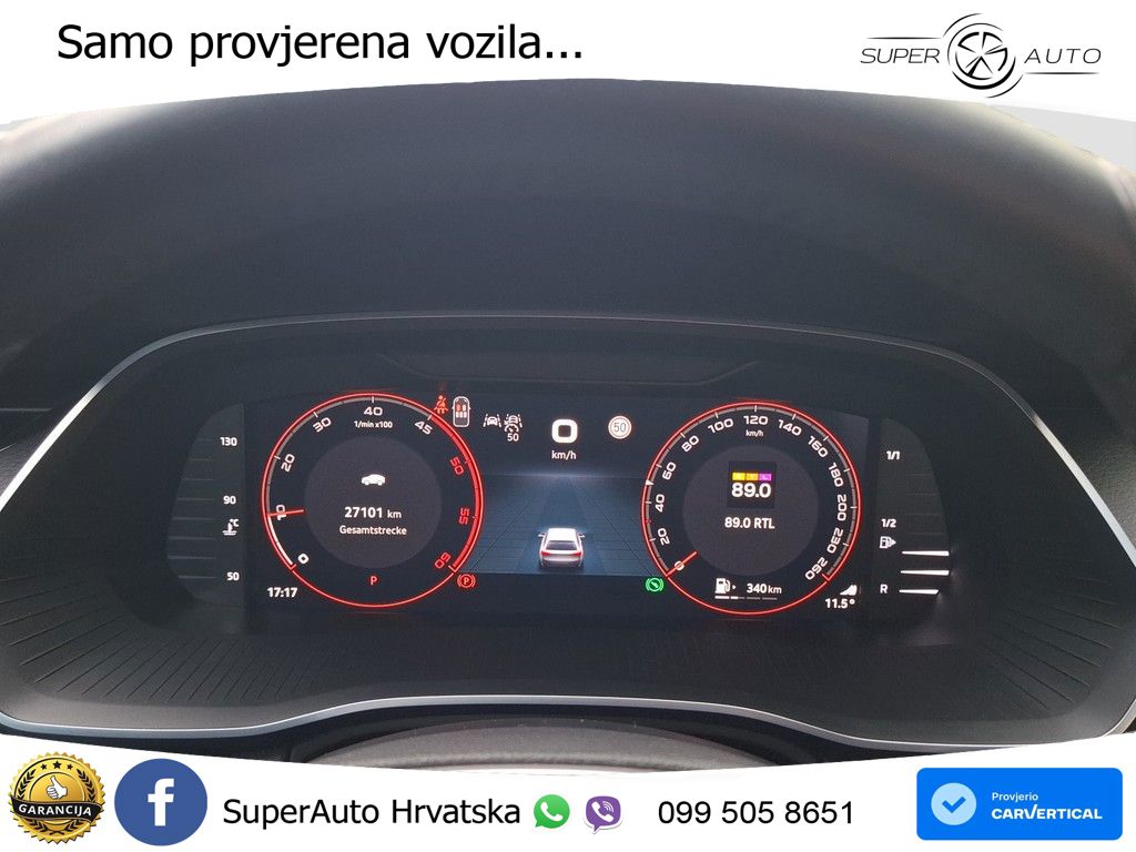 Škoda Octavia Combi 2.0 TDI (150 KS) DSG SportLine MATRIX+GR SJED+KAM