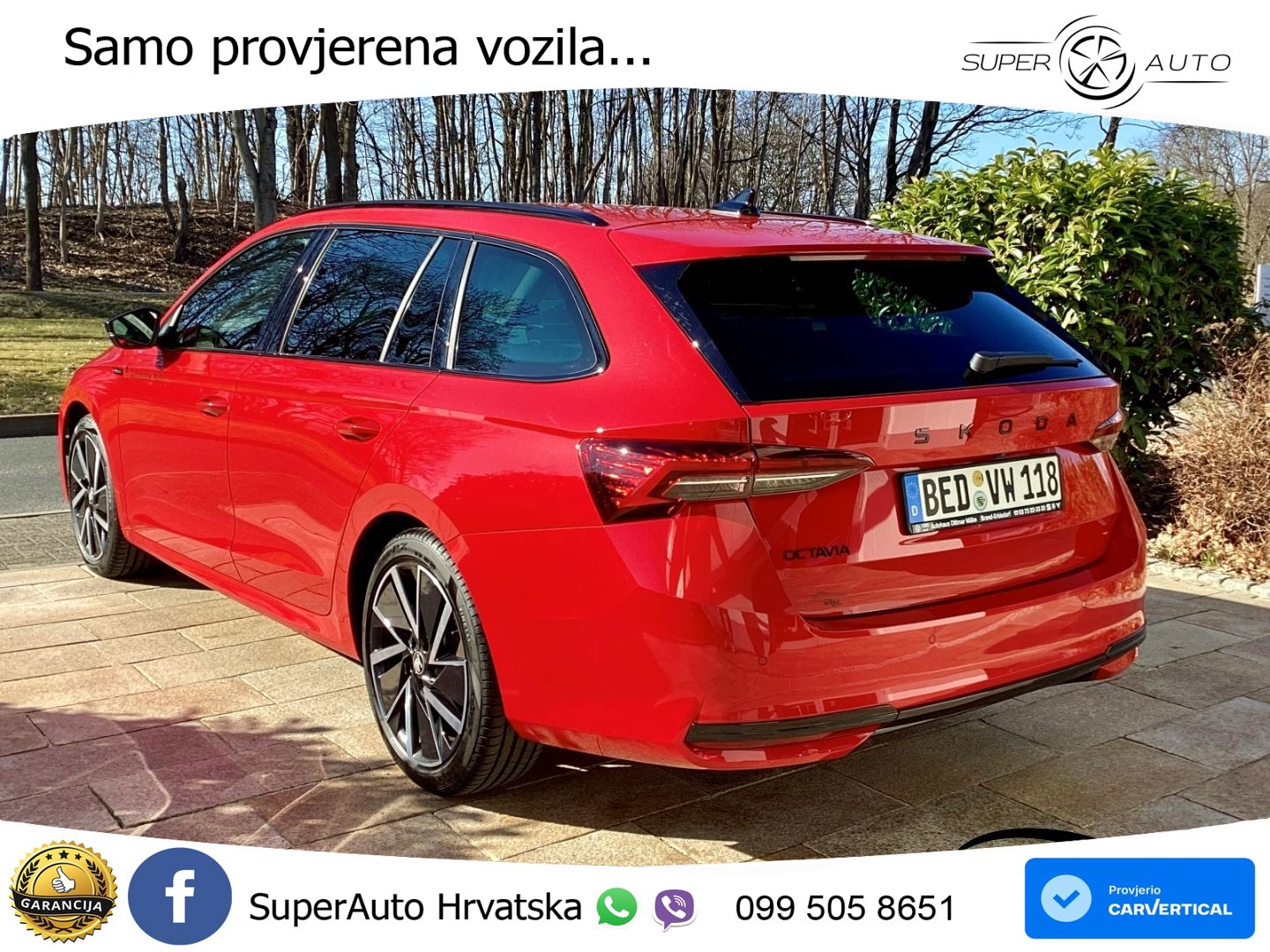 Škoda Octavia Combi 2.0 TDI (150 KS) DSG SportLine LED+GR SJED+ACC