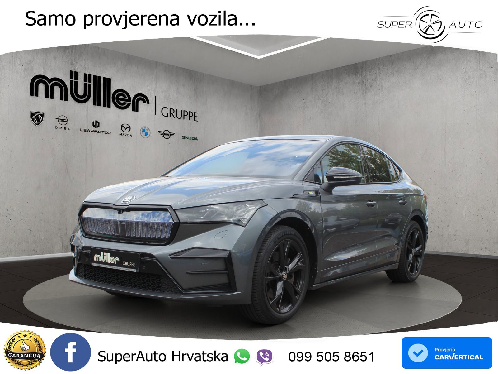 Škoda Enyaq iV RS 82 kWh (299 KS) AWD Suite LED+GR SJED+ACC