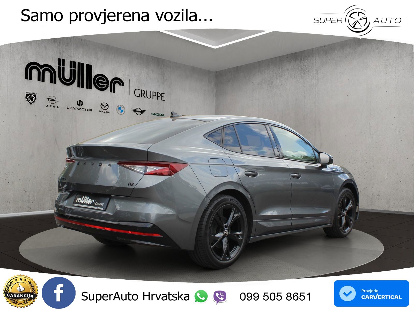 Škoda Enyaq iV RS 82 kWh (299 KS) AWD Suite LED+GR SJED+ACC