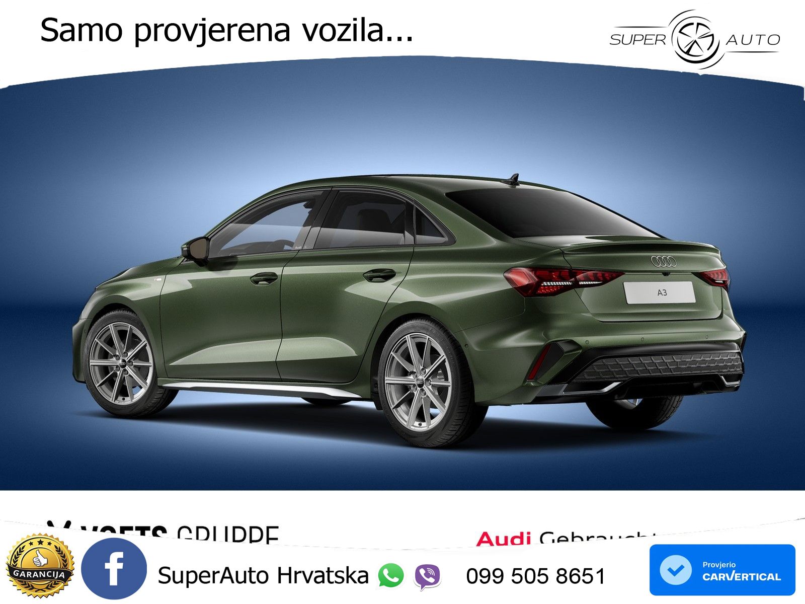 Audi A3 Limuzina 35 TFSI (150 KS) S line LED+GR SJED+ACC
