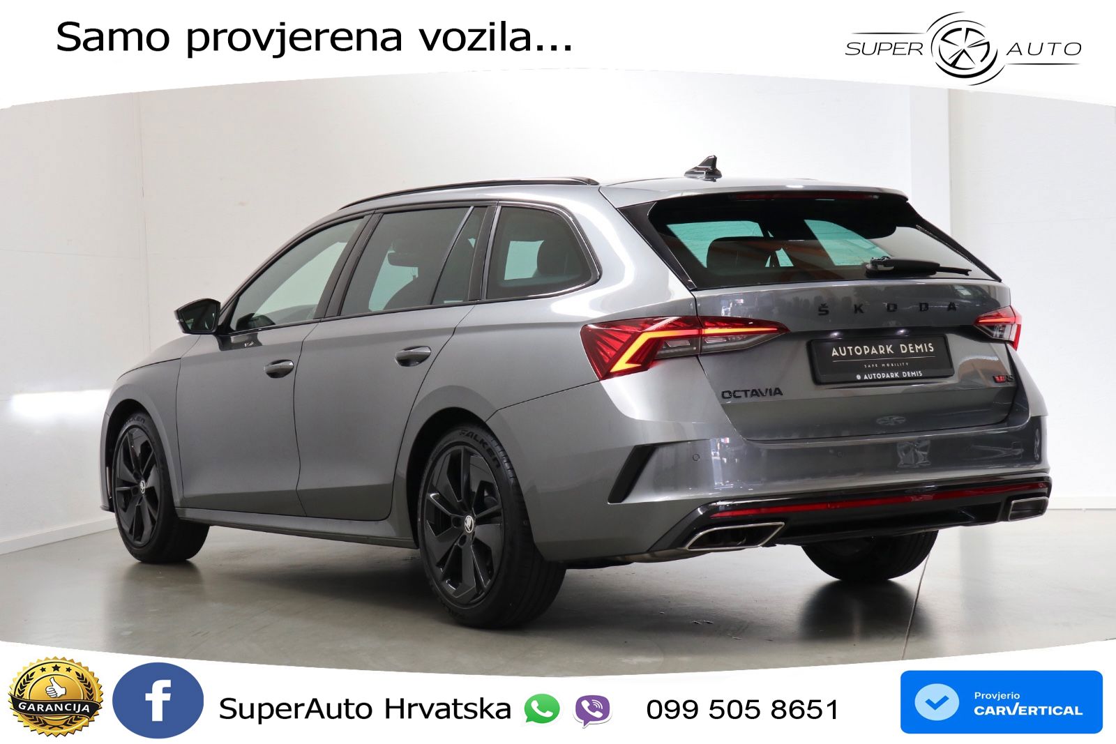 Škoda Octavia Combi RS 2.0 TDI (200 KS) DSG LED+GR SJED+ACC