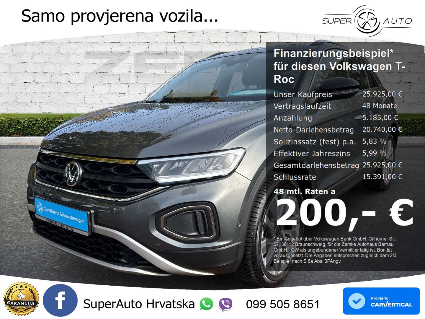Volkswagen T-Roc 1.5 TSI (150 KS) DSG LED+GR SJED+ACC