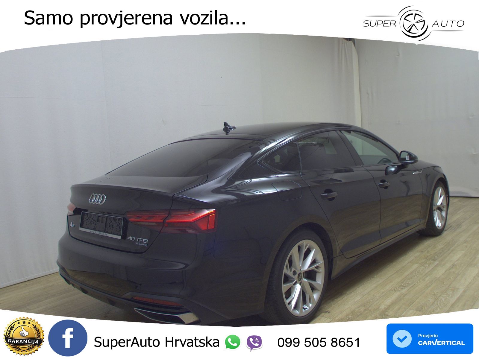 Audi A5 Sportback  40 TFSI (204 KS) quattro S tronic advanced MATRIX+GR SJED+KAM