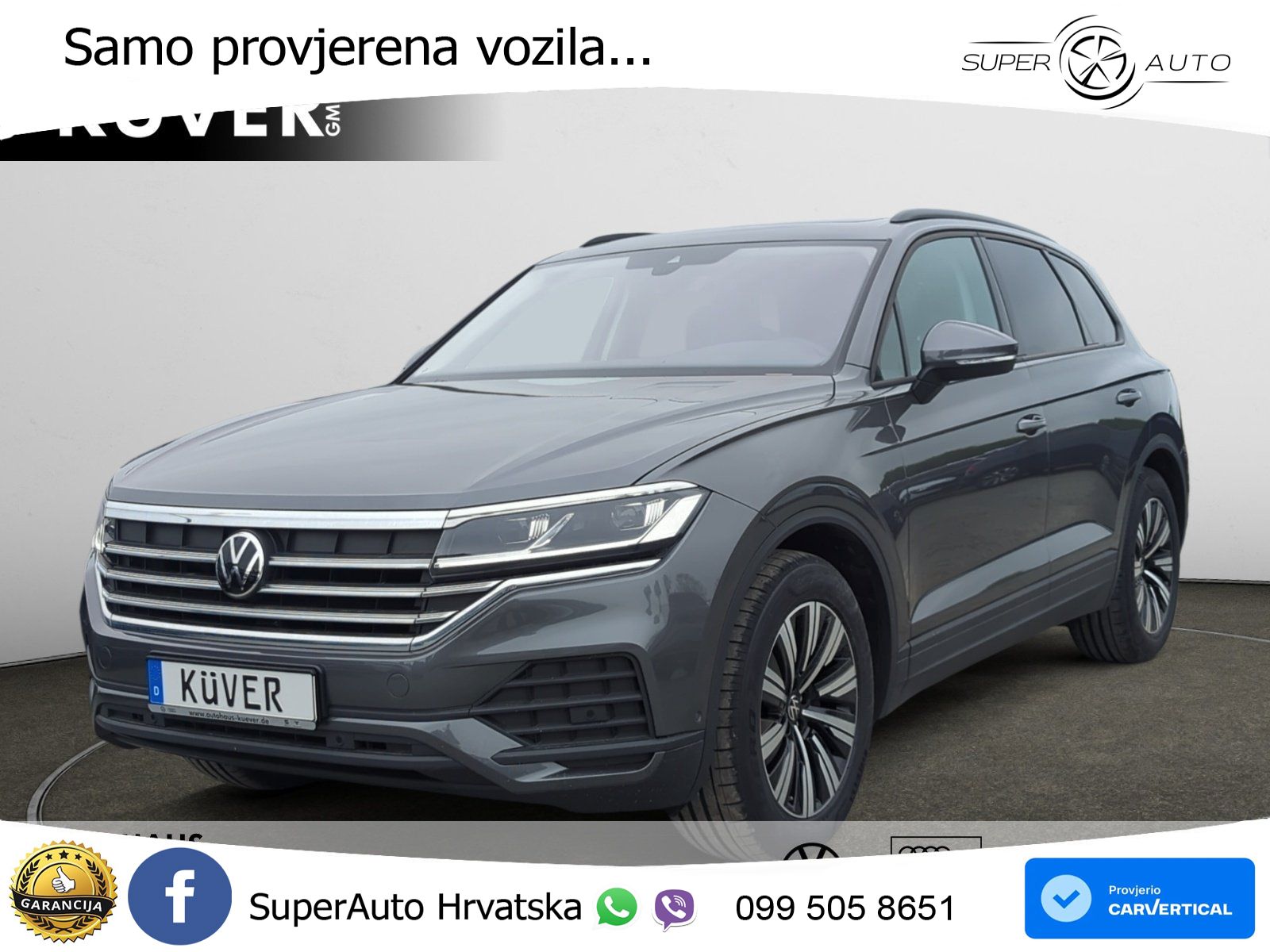 Volkswagen Touareg 3.0 V6 TDI (286 KS) 4MOTION Tiptronic ZRAČNI+ACC+GR SJED+KAM+PANO