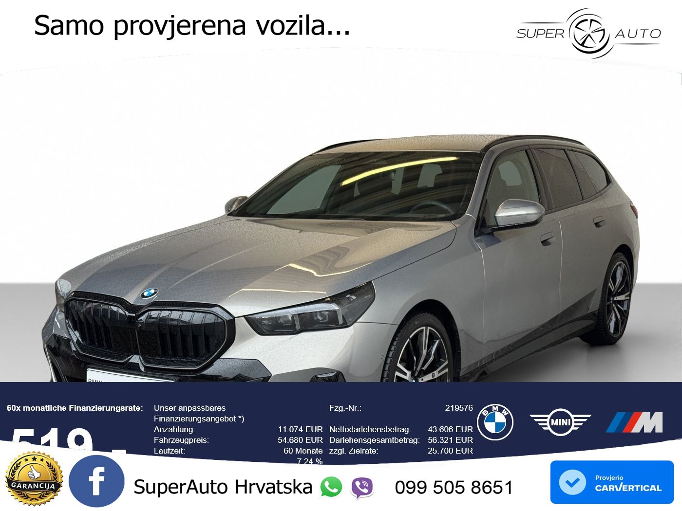 BMW 520d Touring (197 KS) xDrive Steptronic M Sport LED+GR SJED+ACC