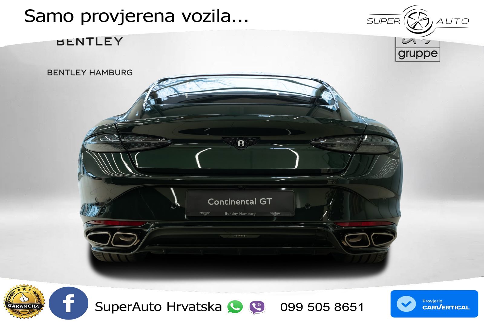 Bentley Continental GT IV 4.0 V8 TFSi (782 KS) AWD DCT LED+GR SJED+ACC