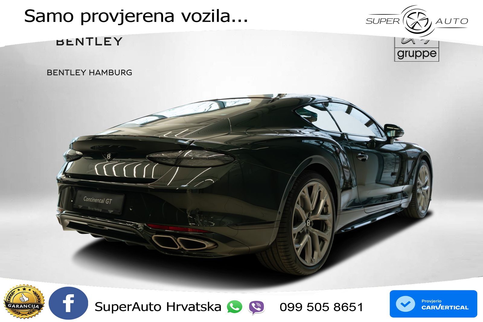 Bentley Continental GT IV 4.0 V8 TFSi (782 KS) AWD DCT LED+GR SJED+ACC
