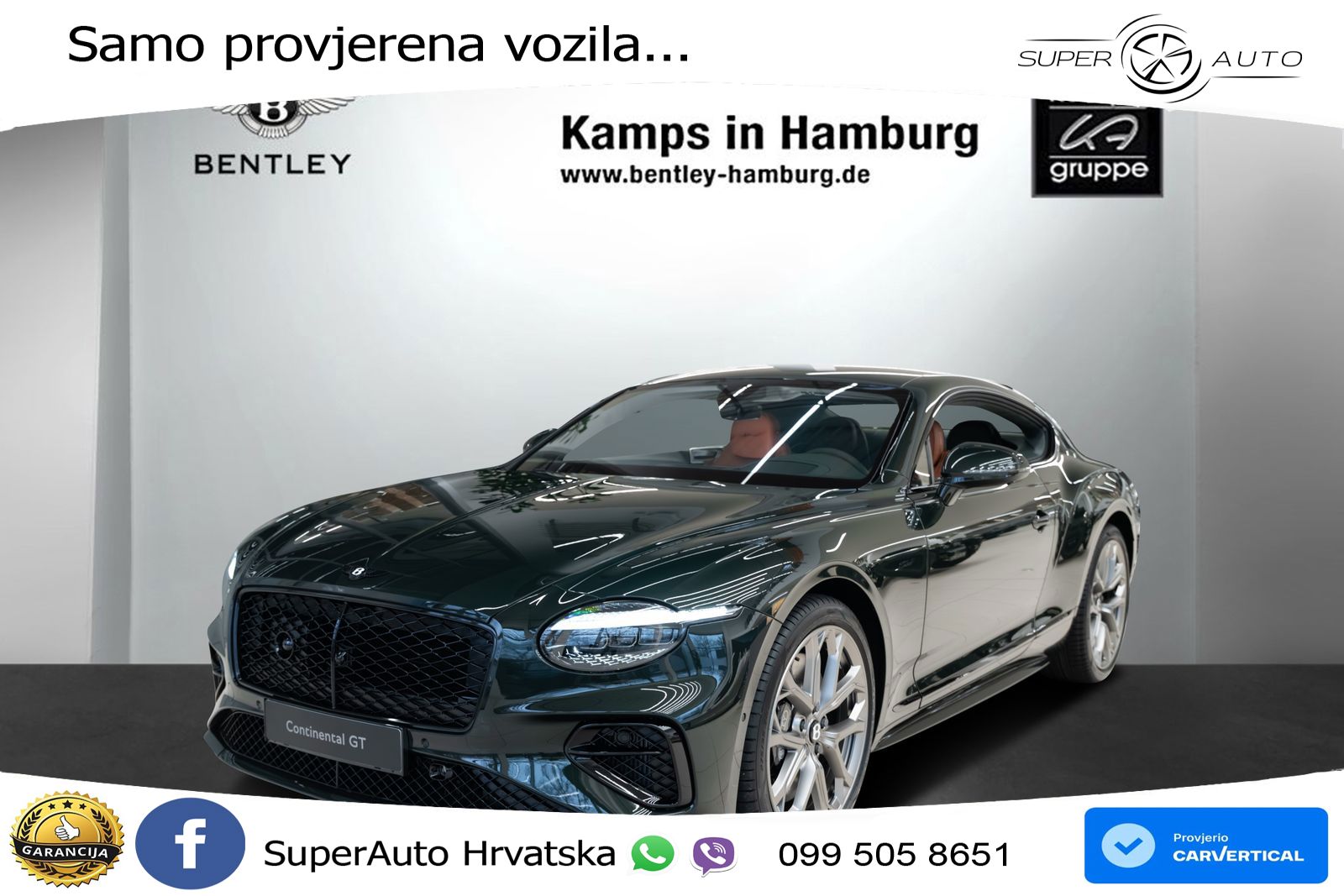 Bentley Continental GT IV 4.0 V8 TFSi (782 KS) AWD DCT LED+GR SJED+ACC