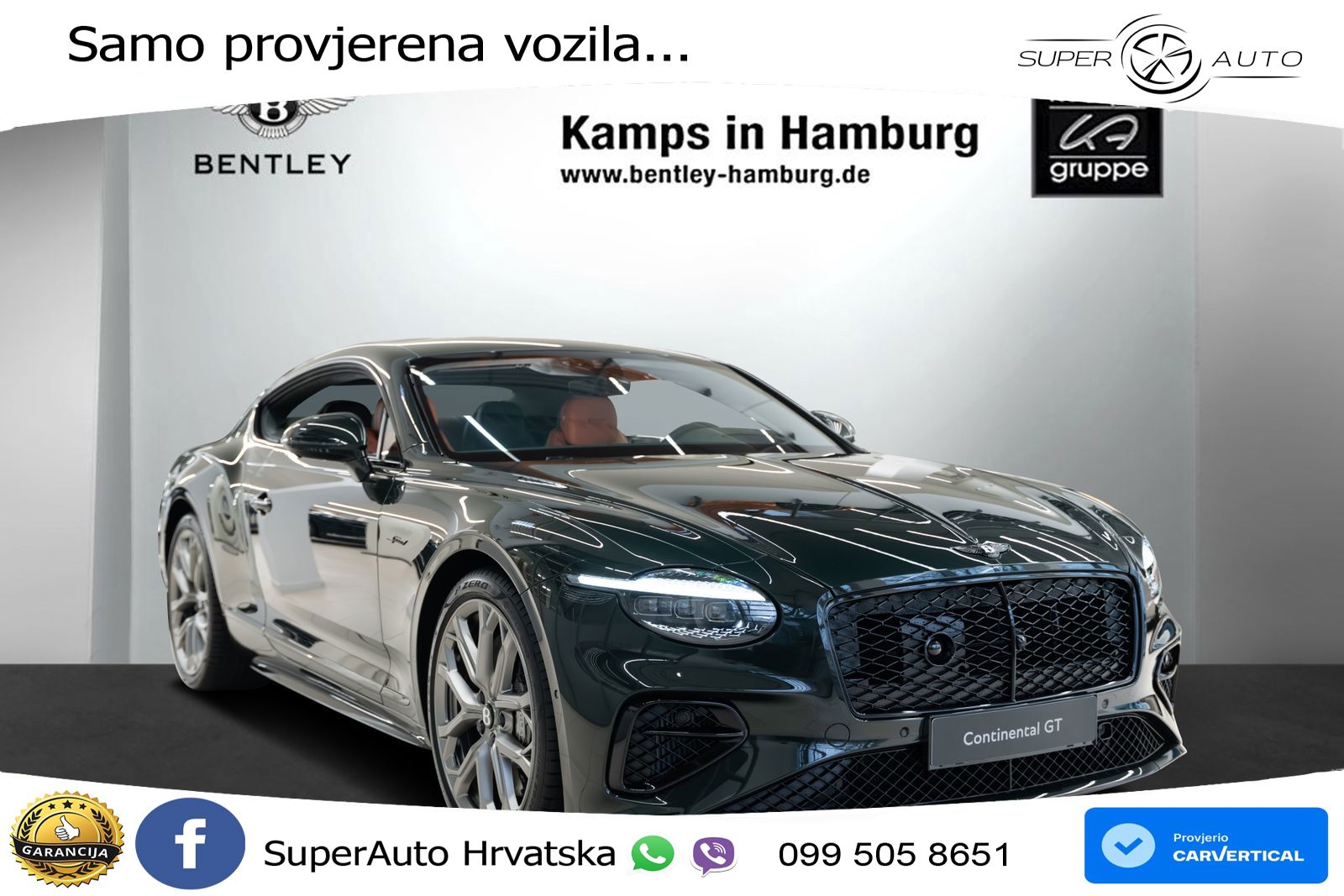Bentley Continental GT IV 4.0 V8 TFSi (782 KS) AWD DCT LED+GR SJED+ACC