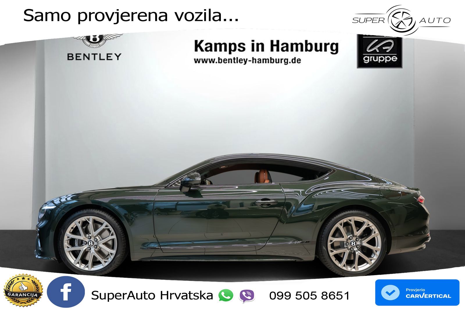 Bentley Continental GT IV 4.0 V8 TFSi (782 KS) AWD DCT LED+GR SJED+ACC