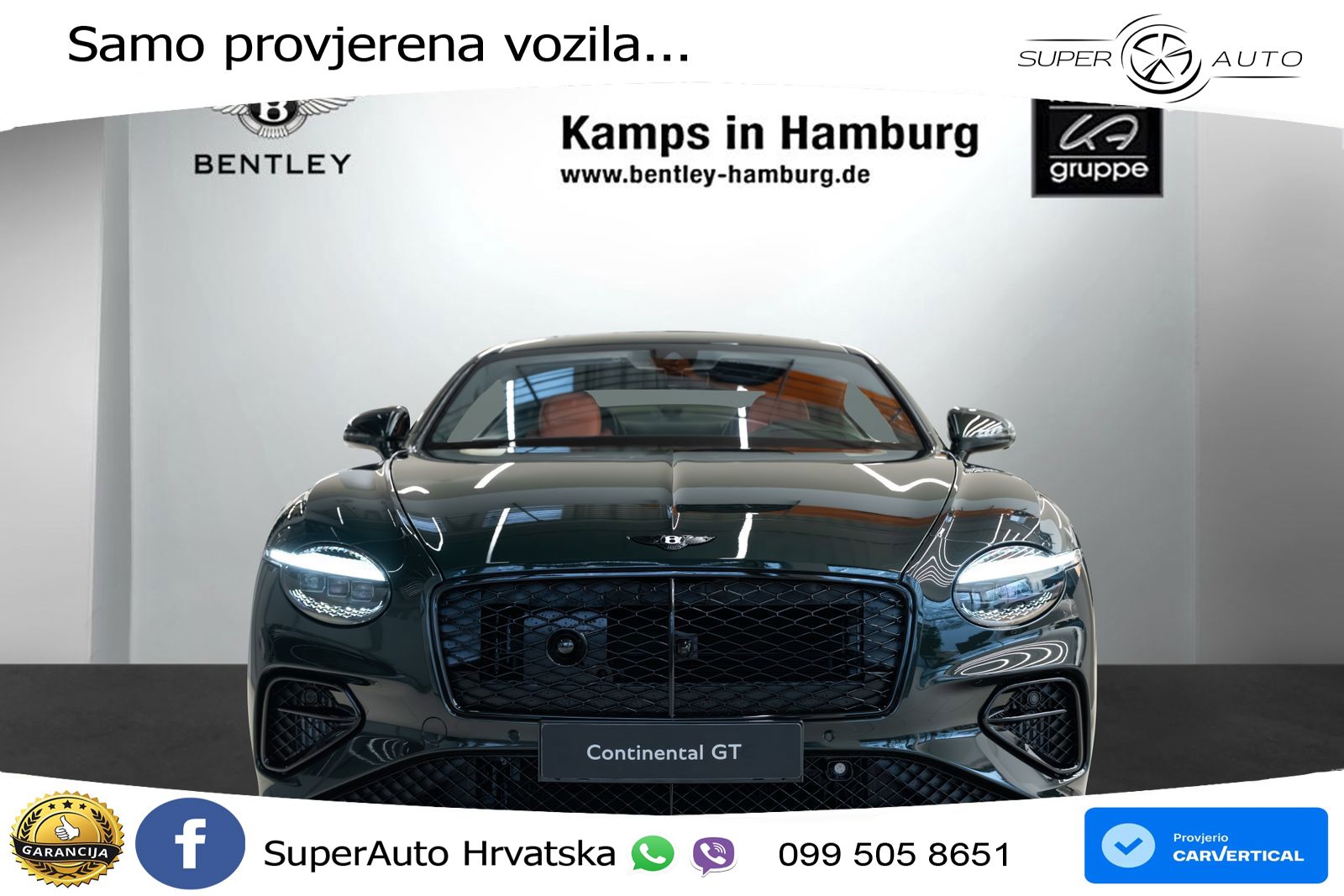 Bentley Continental GT IV 4.0 V8 TFSi (782 KS) AWD DCT LED+GR SJED+ACC