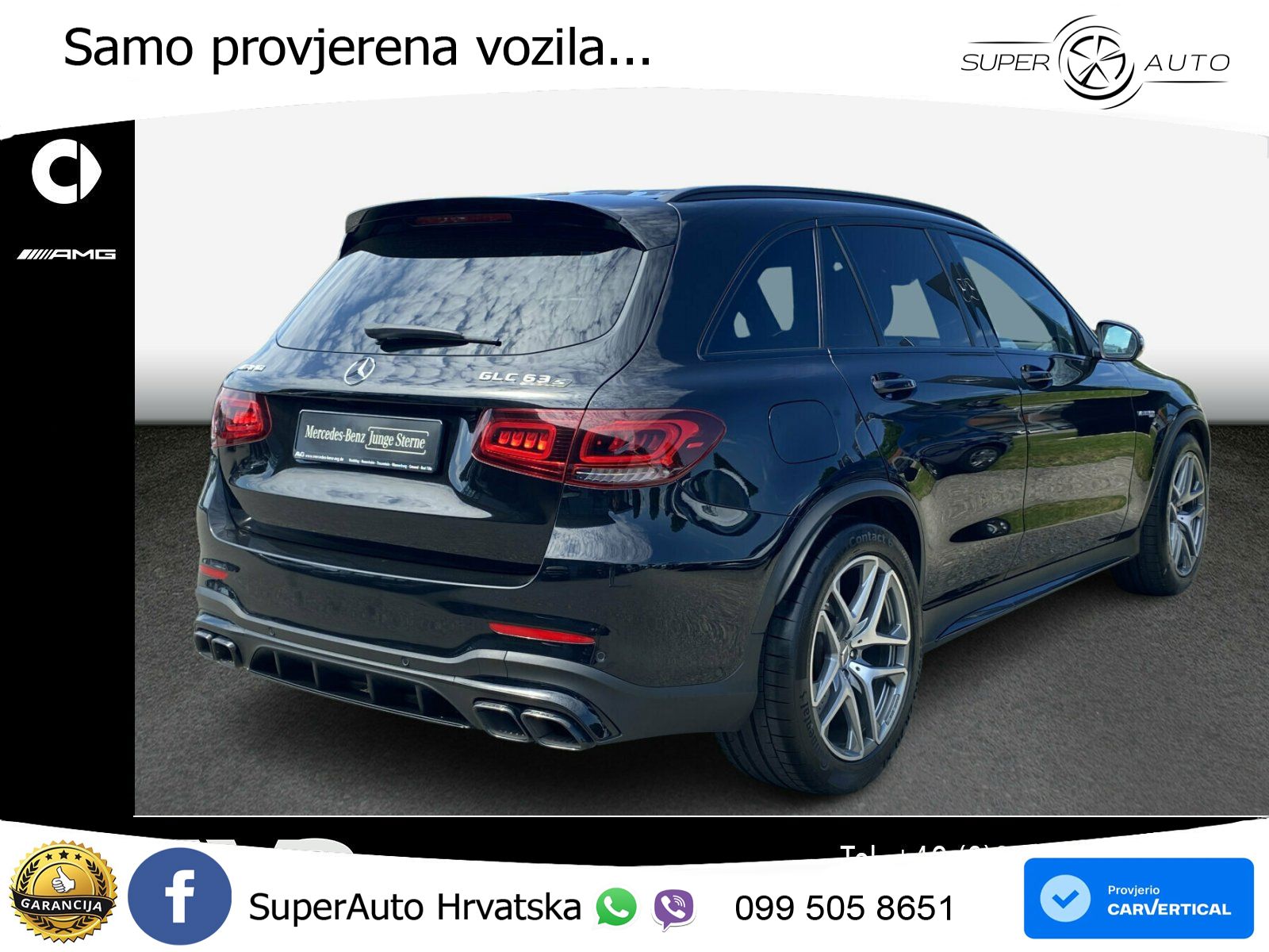 Mercedes AMG GLC 63 S V8 (510 KS) 4MATIC+ MCT LED+GR SJED+ACC