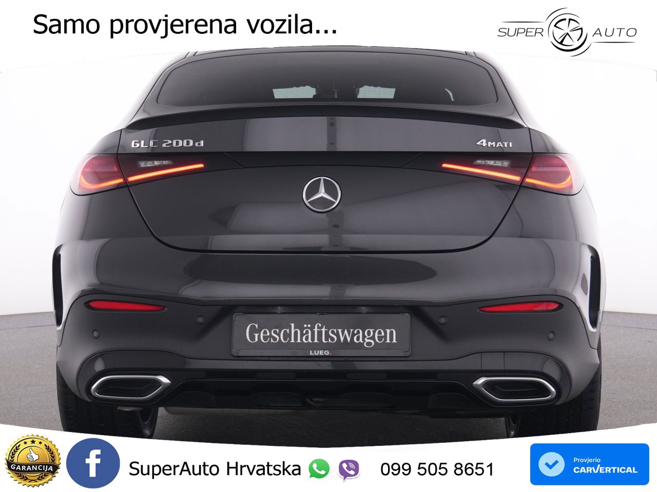 Mercedes GLC Coupe 200d (163 KS) 4MATIC 9G-TRONIC AMG ACC+GR SJED+360+PANO