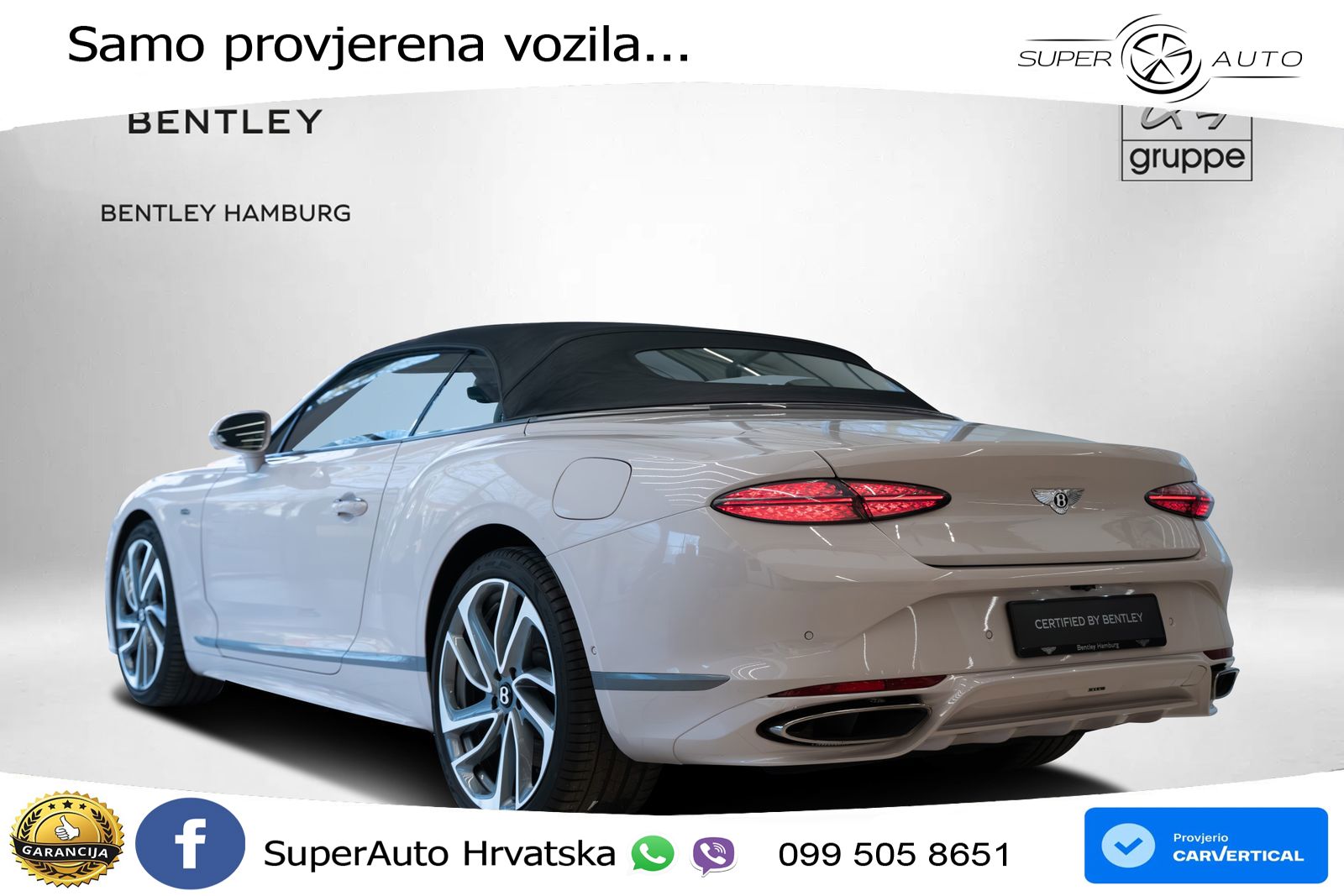 Bentley Continental GTC IV 4.0 V8 TFSi (782 KS) AWD DCT LED+GR SJED+ACC
