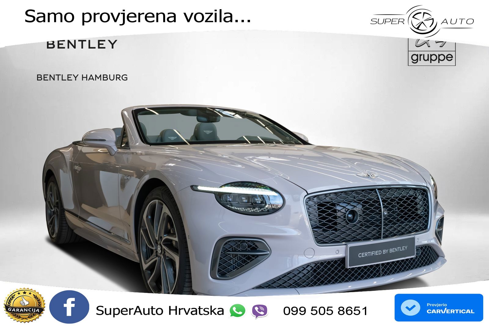 Bentley Continental GTC IV 4.0 V8 TFSi (782 KS) AWD DCT LED+GR SJED+ACC
