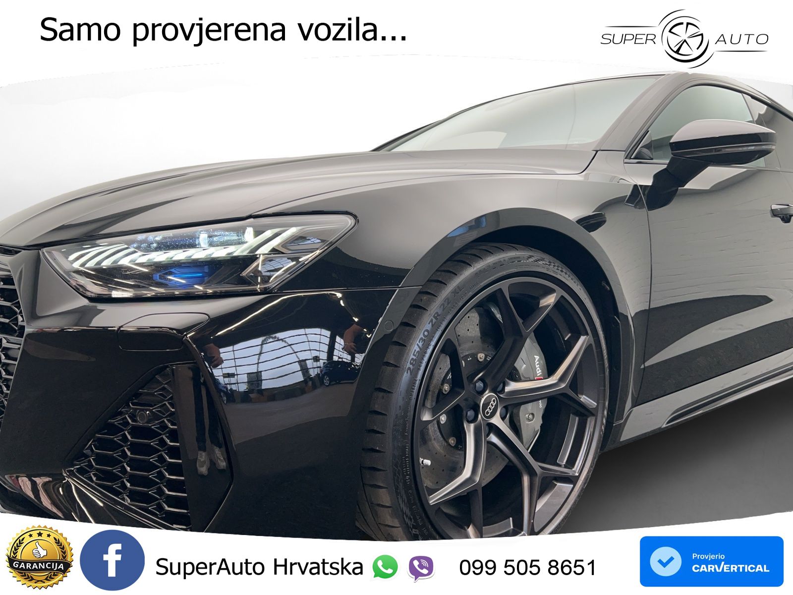 Audi RS7 4.0 TFSI V8 performance (630 KS) quattro tiptronic LED+GR SJED+ACC