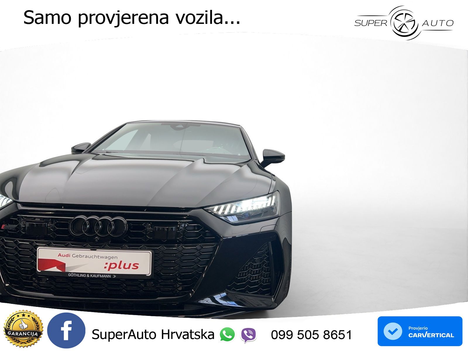Audi RS7 4.0 TFSI V8 performance (630 KS) quattro tiptronic LED+GR SJED+ACC