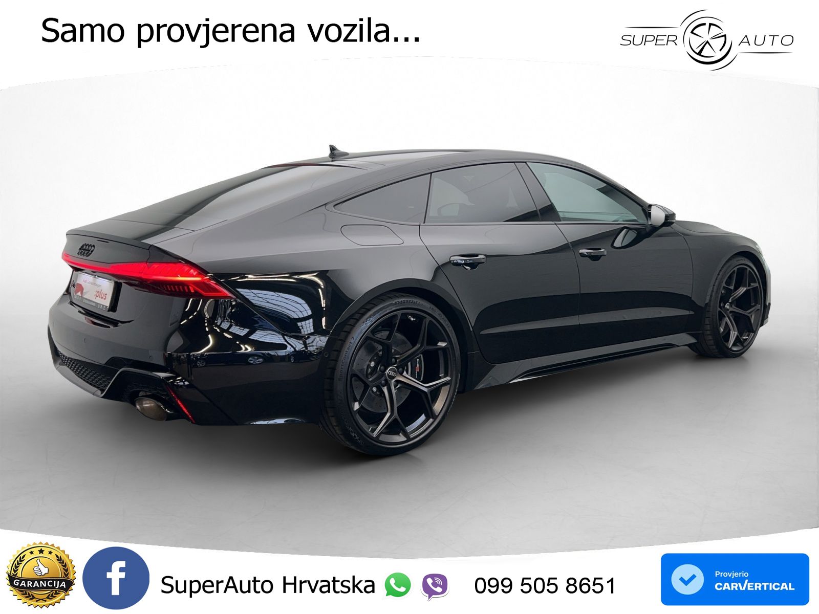 Audi RS7 4.0 TFSI V8 performance (630 KS) quattro tiptronic LED+GR SJED+ACC