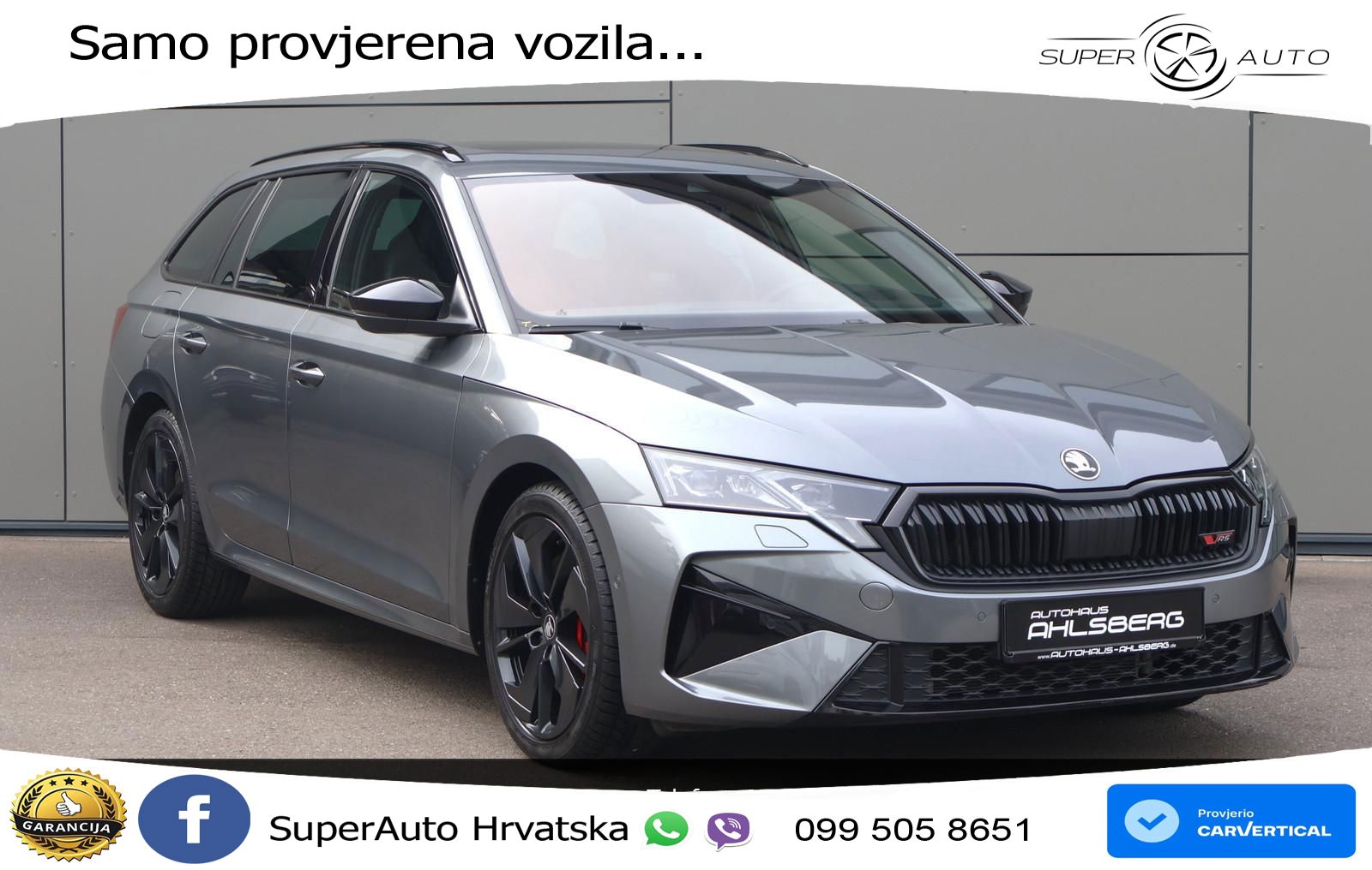 Škoda Octavia Combi RS 2.0 TSI (265 KS) DSG MATRIX+GR SJED+KAM