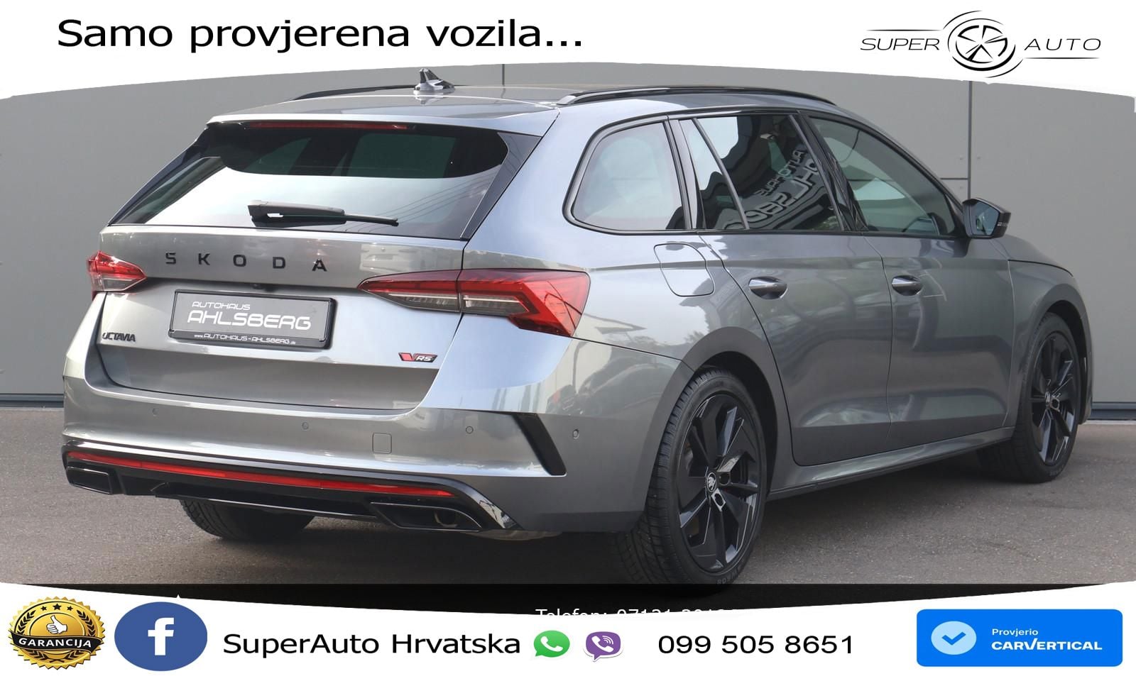 Škoda Octavia Combi RS 2.0 TSI (265 KS) DSG MATRIX+GR SJED+KAM