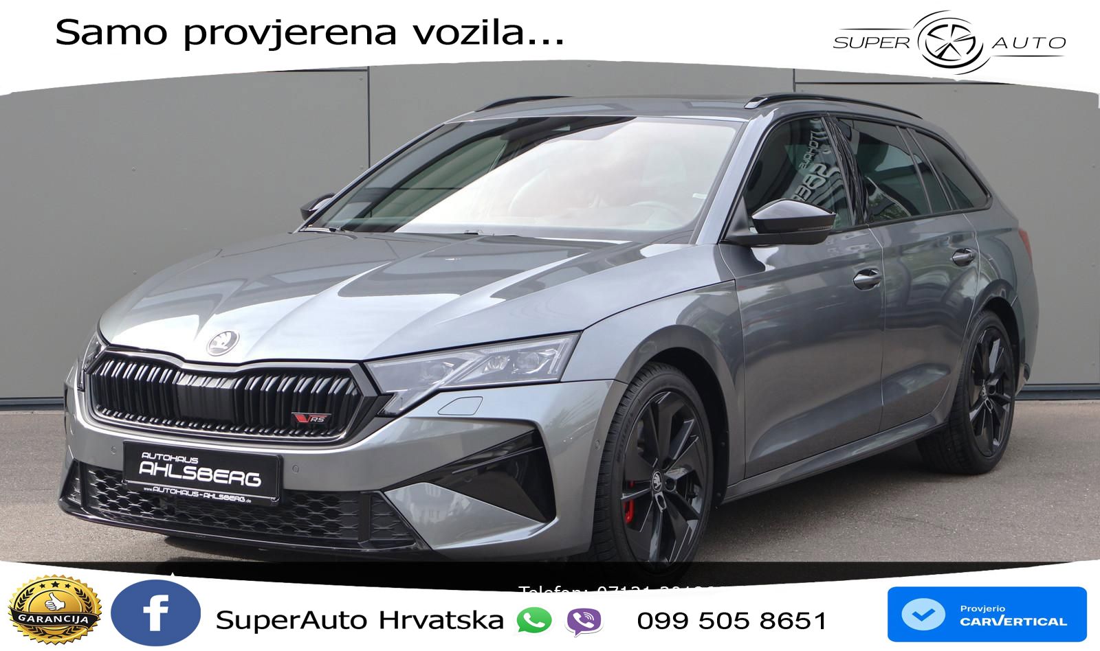 Škoda Octavia Combi RS 2.0 TSI (265 KS) DSG MATRIX+GR SJED+KAM