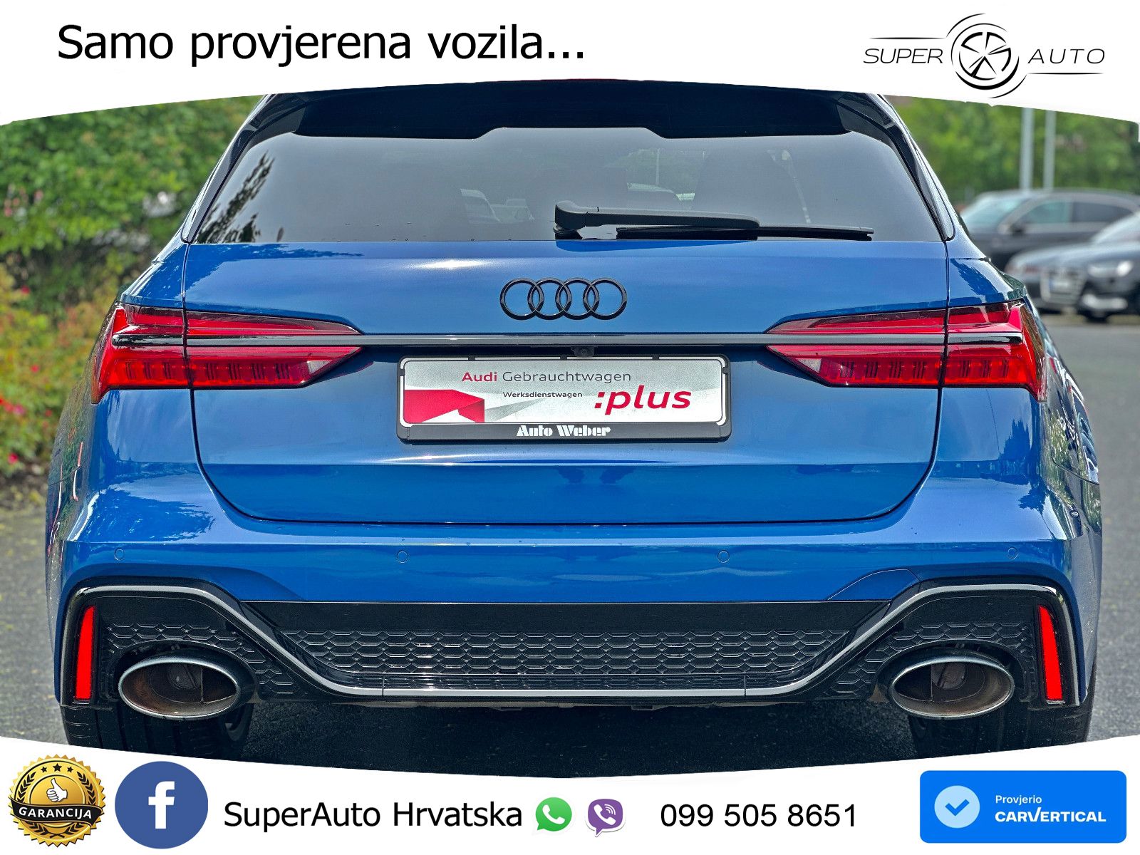 Audi RS6 Avant 4.0 TFSI V8 performance (630 KS)  quattro tiptronic LED+GR SJED+ACC