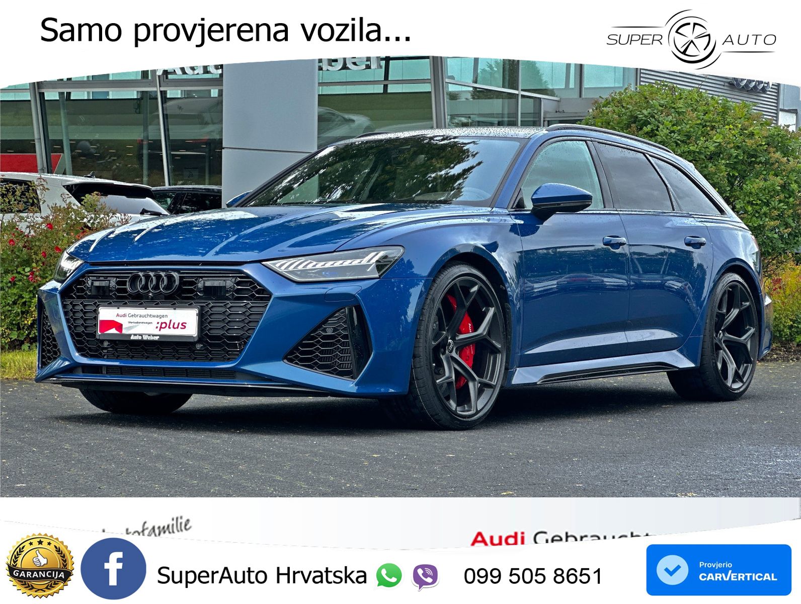 Audi RS6 Avant 4.0 TFSI V8 performance (630 KS)  quattro tiptronic LED+GR SJED+ACC