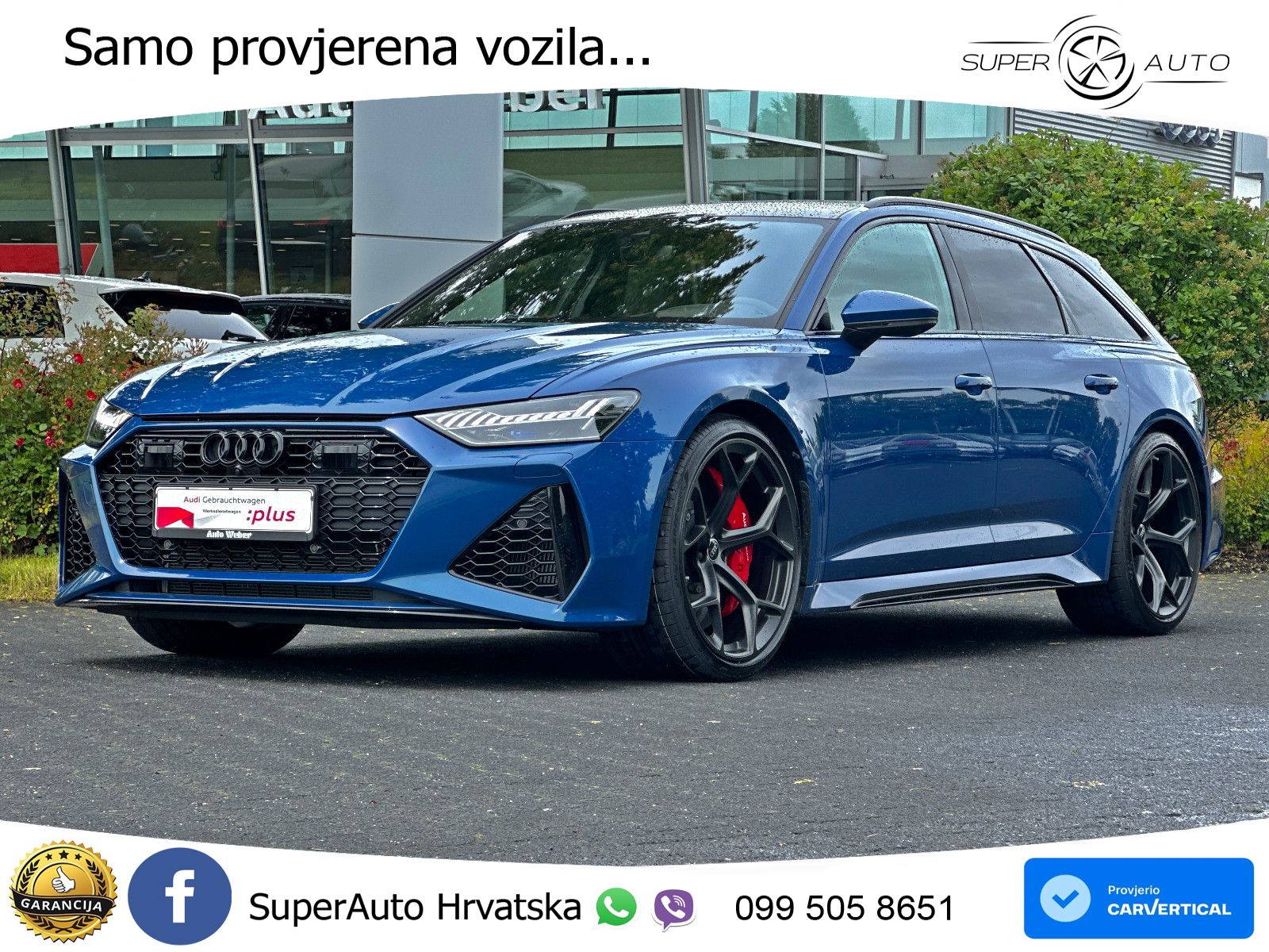 Audi RS6 Avant 4.0 TFSI V8 performance (630 KS)  quattro tiptronic LED+GR SJED+ACC