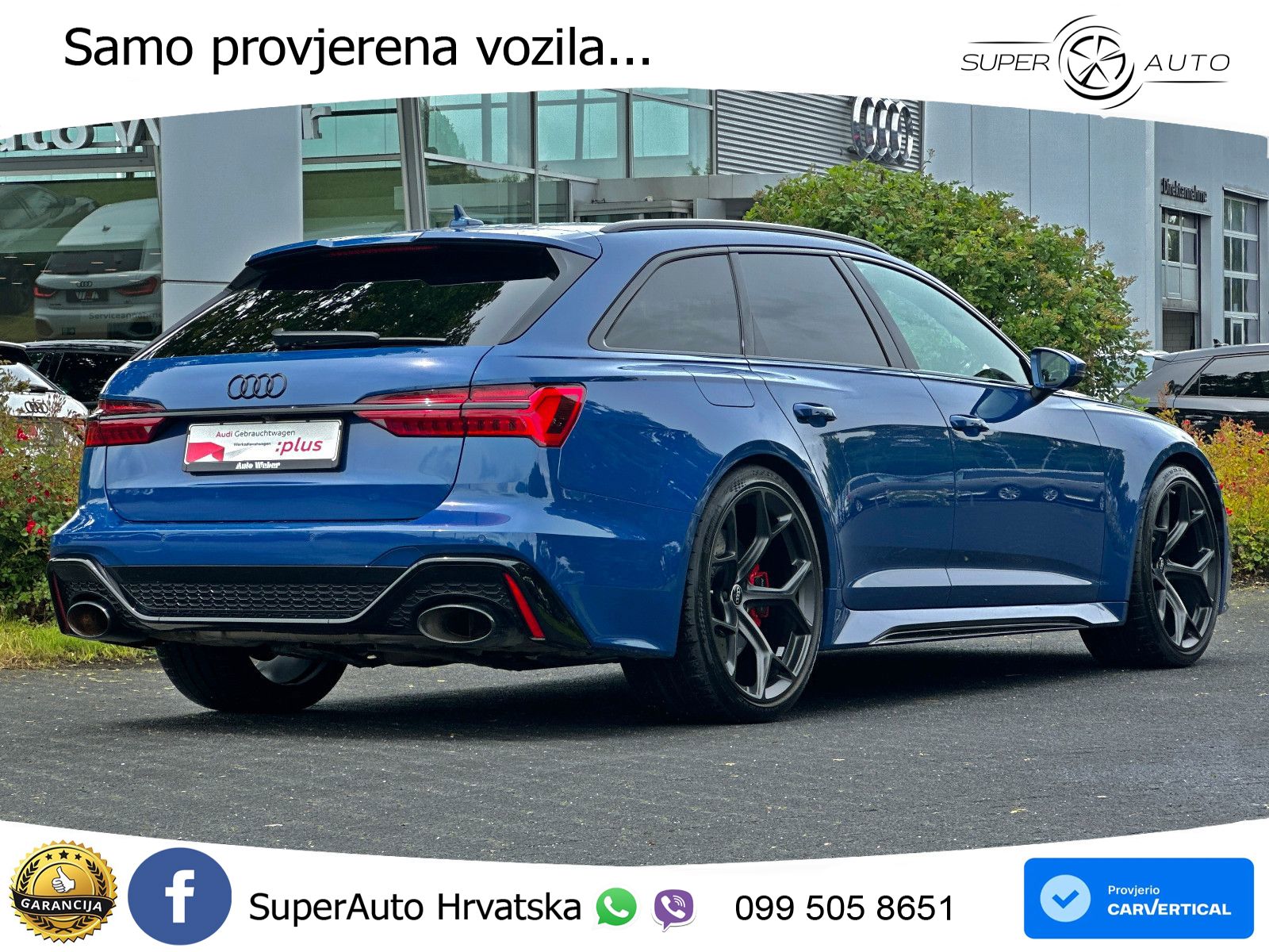 Audi RS6 Avant 4.0 TFSI V8 performance (630 KS)  quattro tiptronic LED+GR SJED+ACC