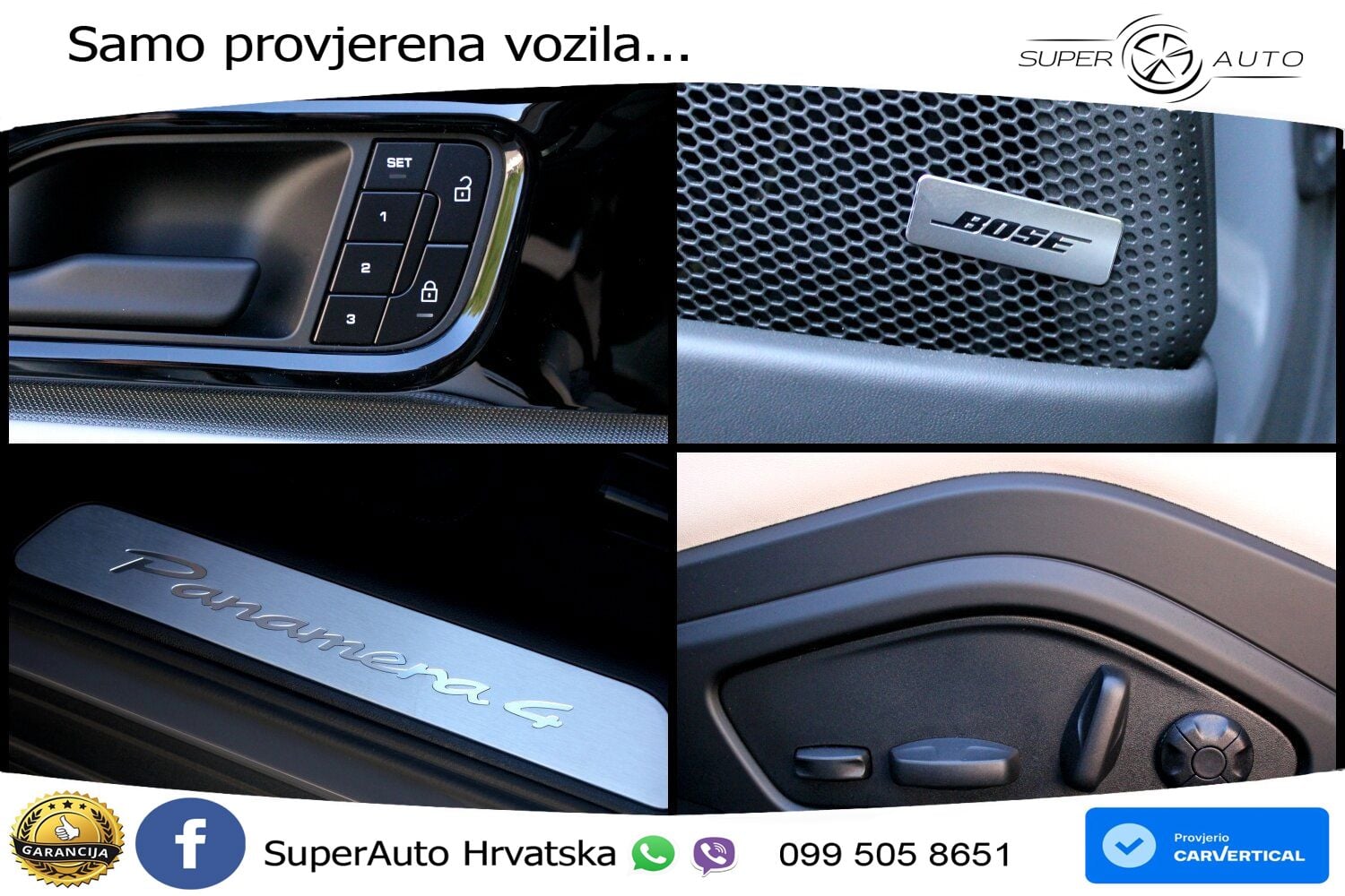 Porsche Panamera 4 2.9 V6 (470 KS) E-Hybrid PDK ACC+HEAD+GR SJED+360+PANO