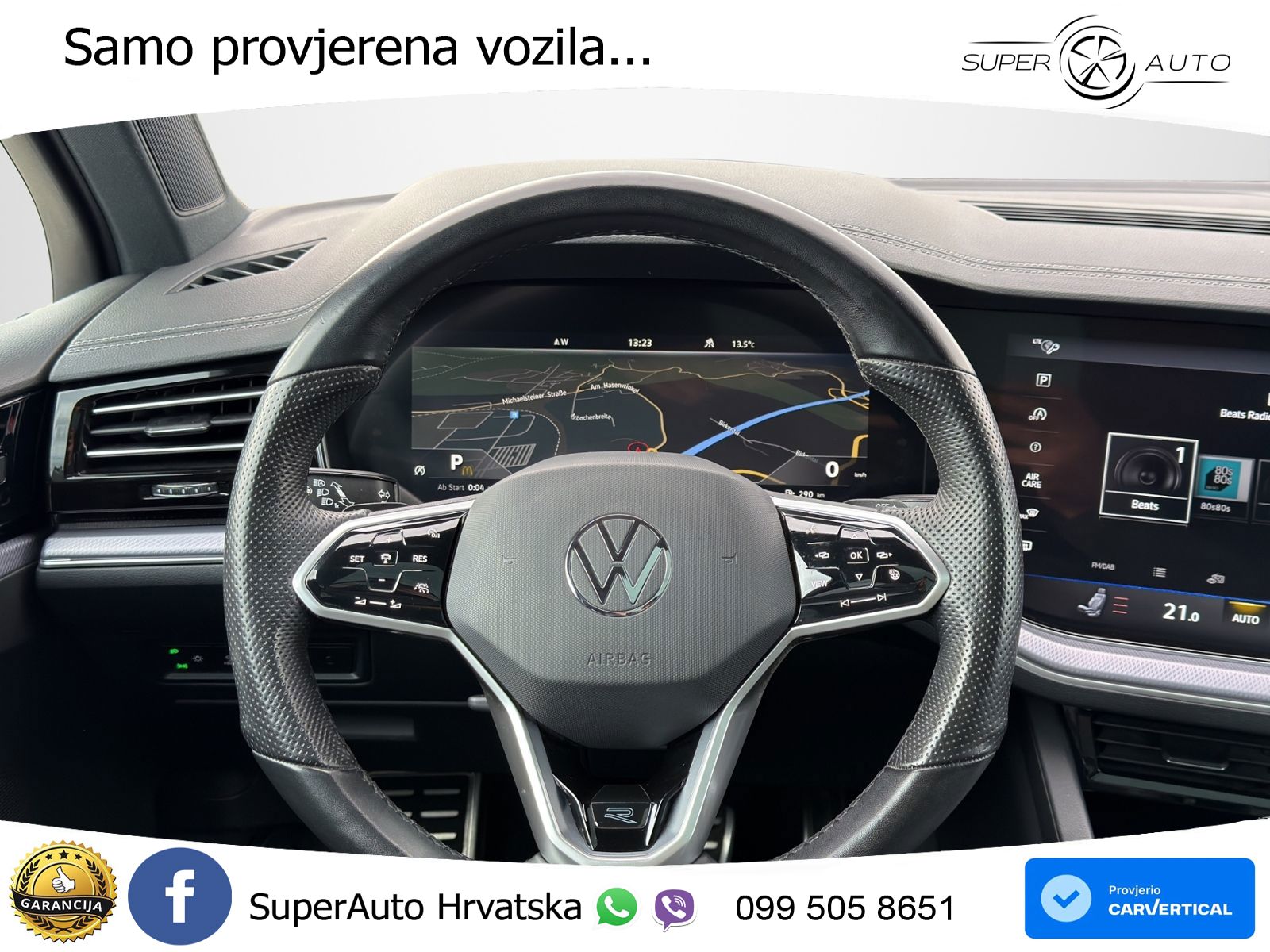 Volkswagen Touareg 3.0 V6 TDI (286 KS) 4MOTION Tiptronic R-Line ZRAČNI+ACC+GR SJED+KAM+PANO