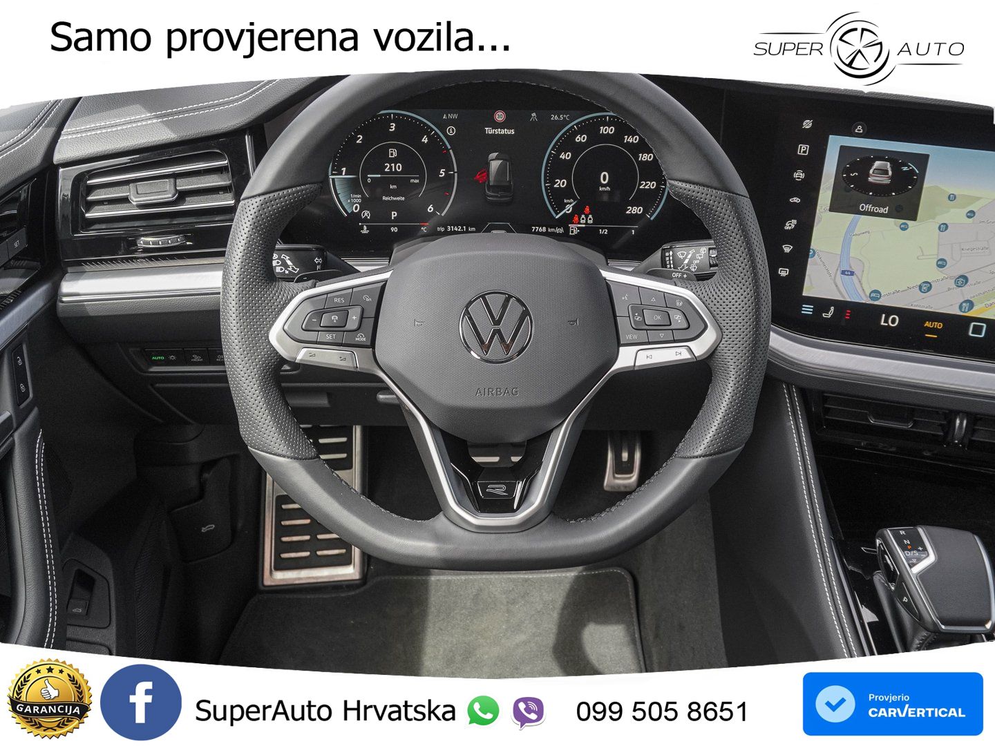 Volkswagen Touareg 3.0 V6 TDI (286 KS) 4MOTION Tiptronic ZRAČNI+ACC+GR SJED+KAM+PANO