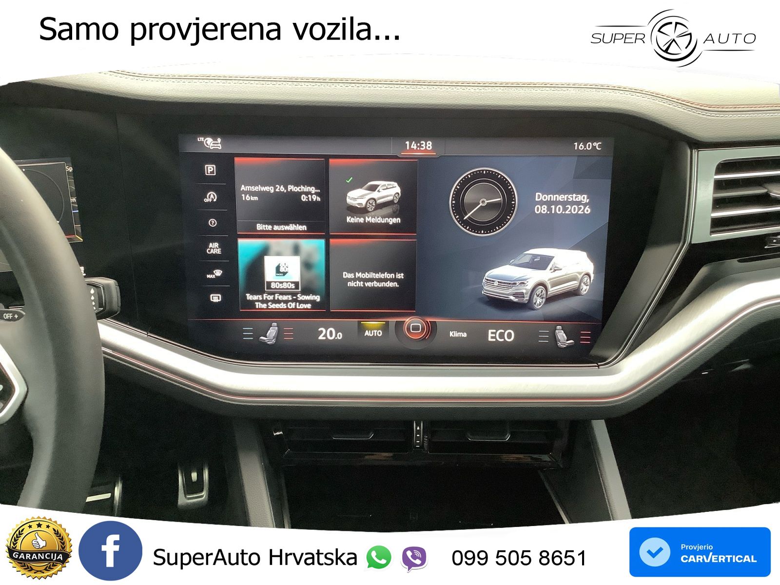 Volkswagen Touareg 3.0 V6 TDI (286 KS) 4MOTION Tiptronic ZRAČNI+ACC+GR SJED+KAM+PANO