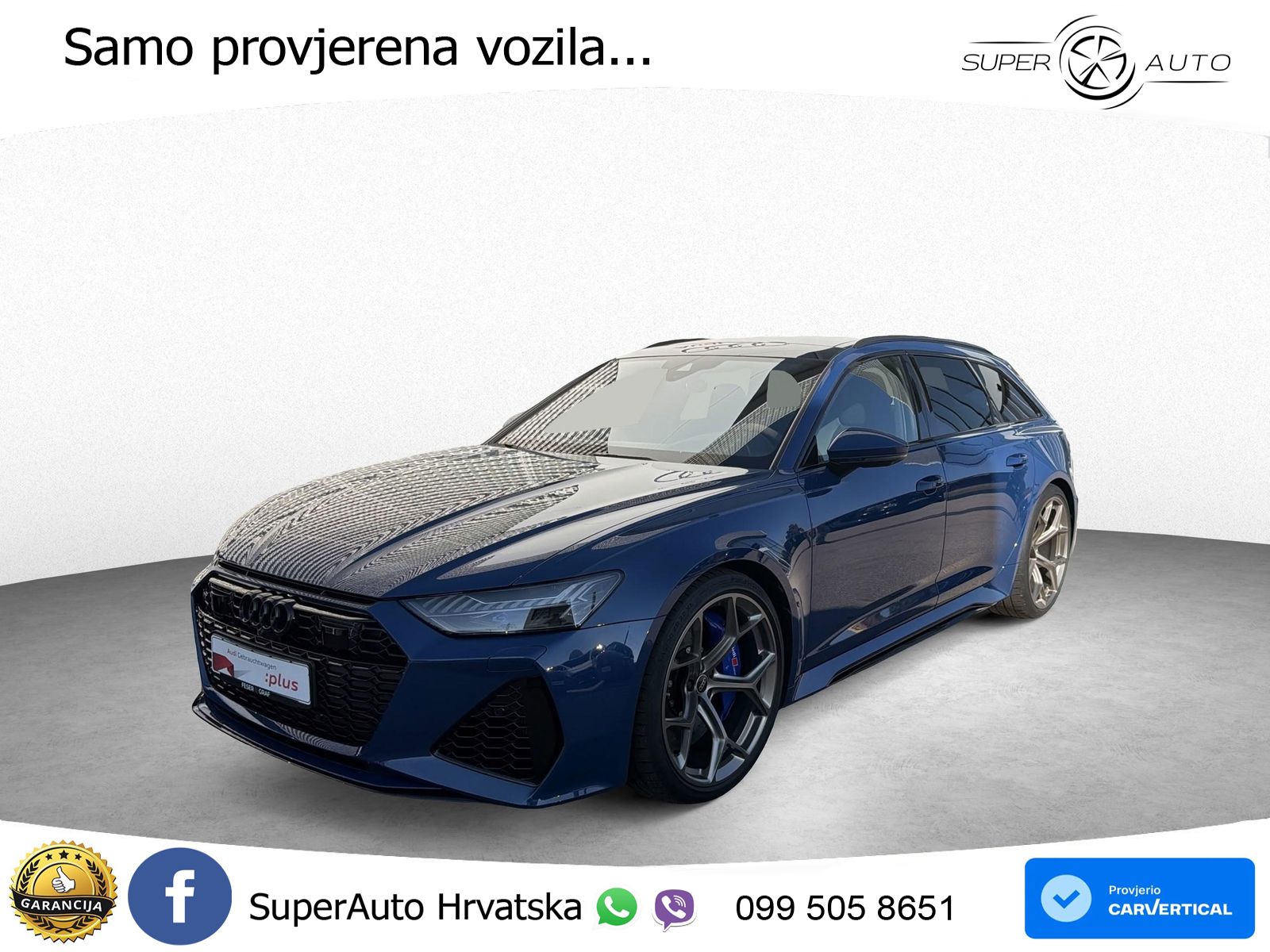 Audi RS6 Avant 4.0 TFSI V8 performance (630 KS)  quattro tiptronic ACC+HEAD+4xGR SJED+360+PANO