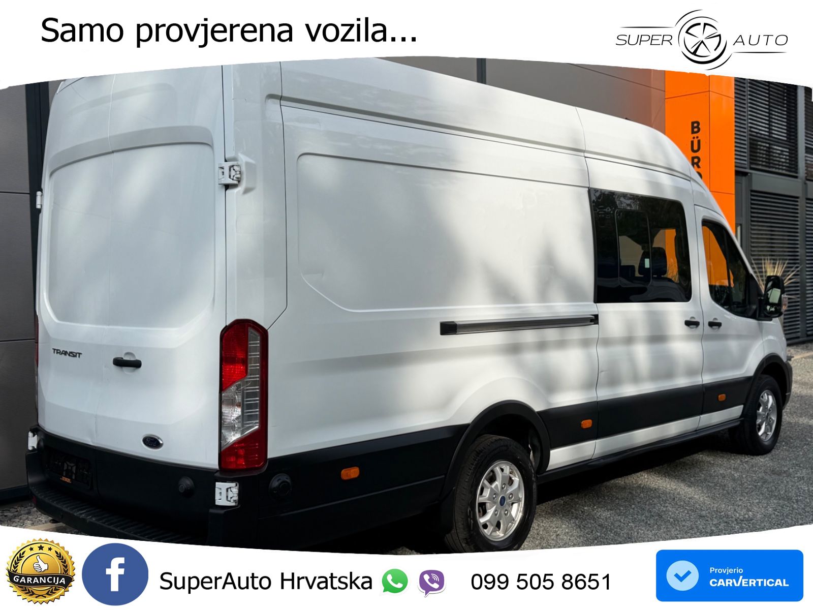 Ford Transit Kasten 350 L4 MIXTO 6 Sitze + Ladefläche 170 KS