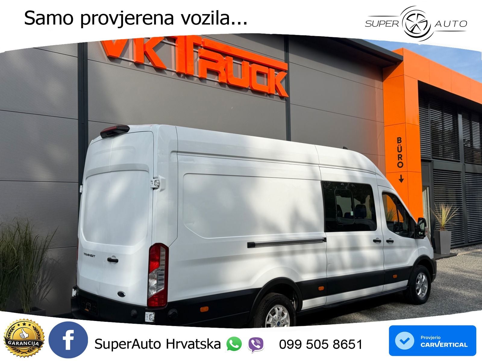Ford Transit Kasten 350 L4 MIXTO 6 Sitze + Ladefläche 170 KS
